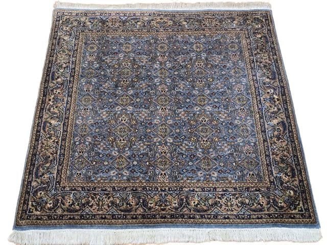 Rug Indo Herati, 100x112 cm, blue, wool, India - DIMENSION