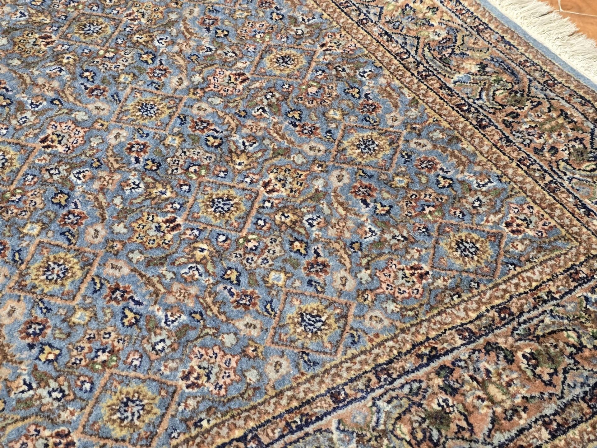 Rug Indo Herati, 100x112 cm, blue, wool, India - 396696