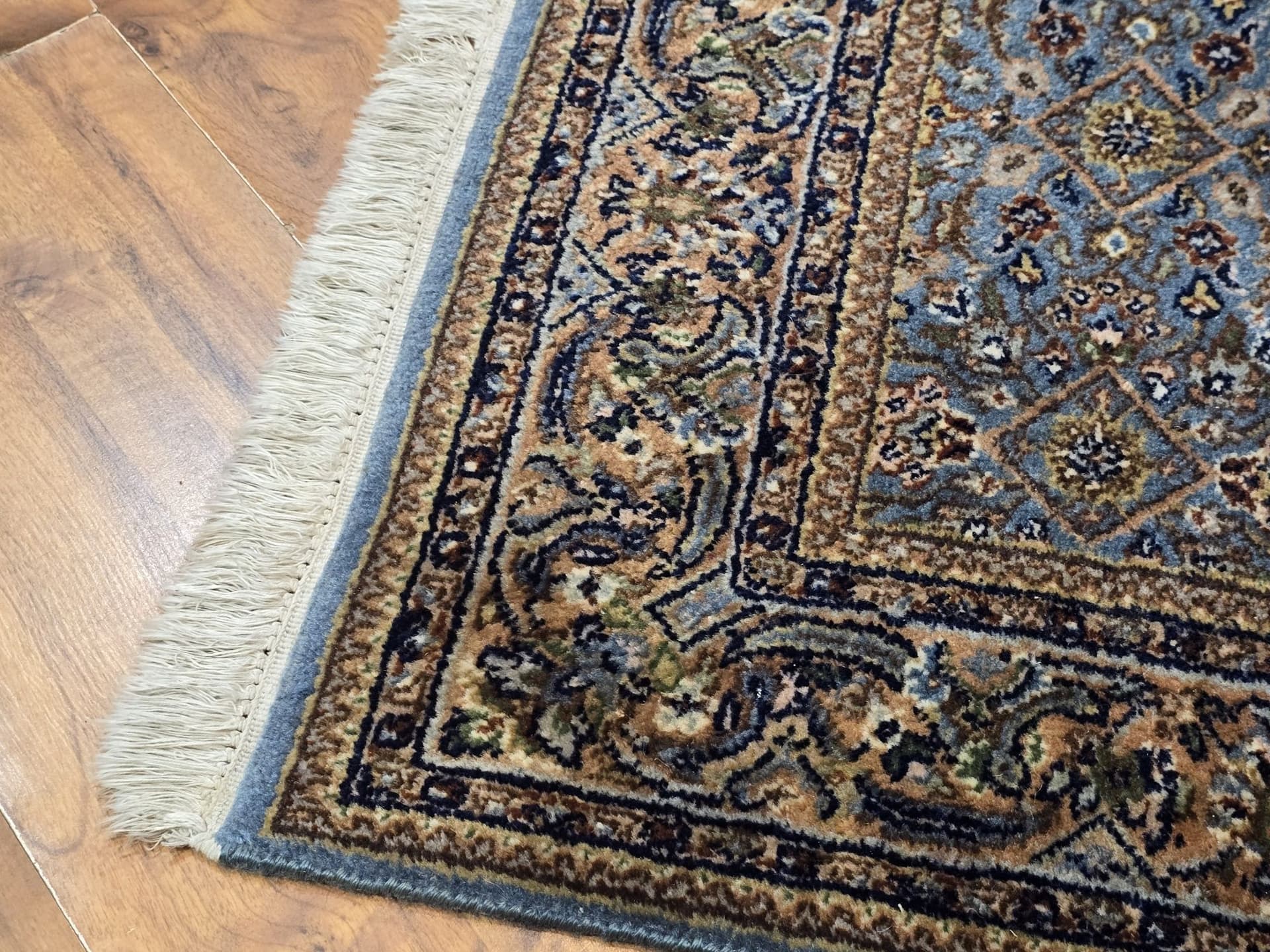 Rug Indo Herati, 100x112 cm, blue, wool, India - 396692