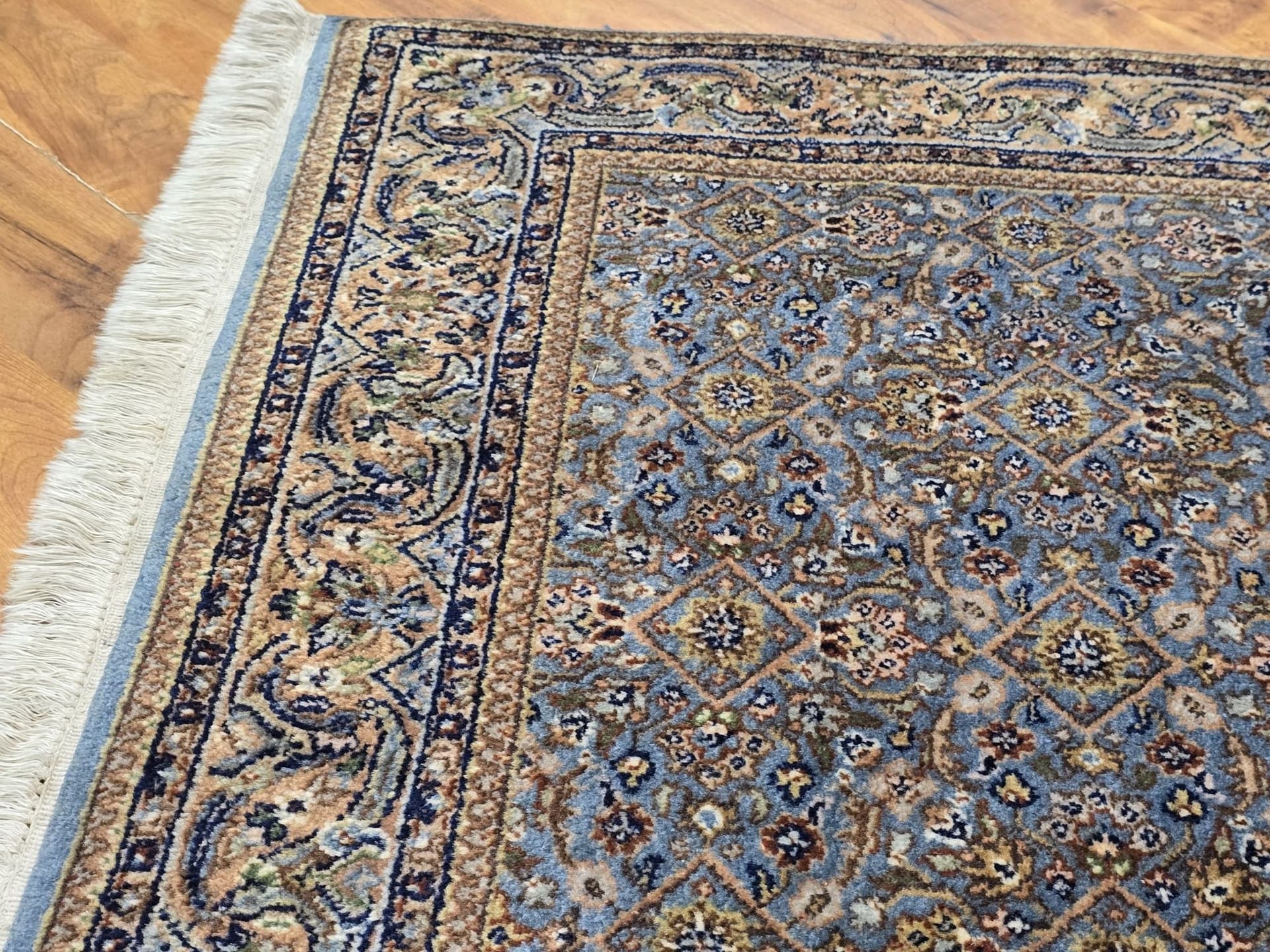 Rug Indo Herati, 100x112 cm, blue, wool, India - 396697