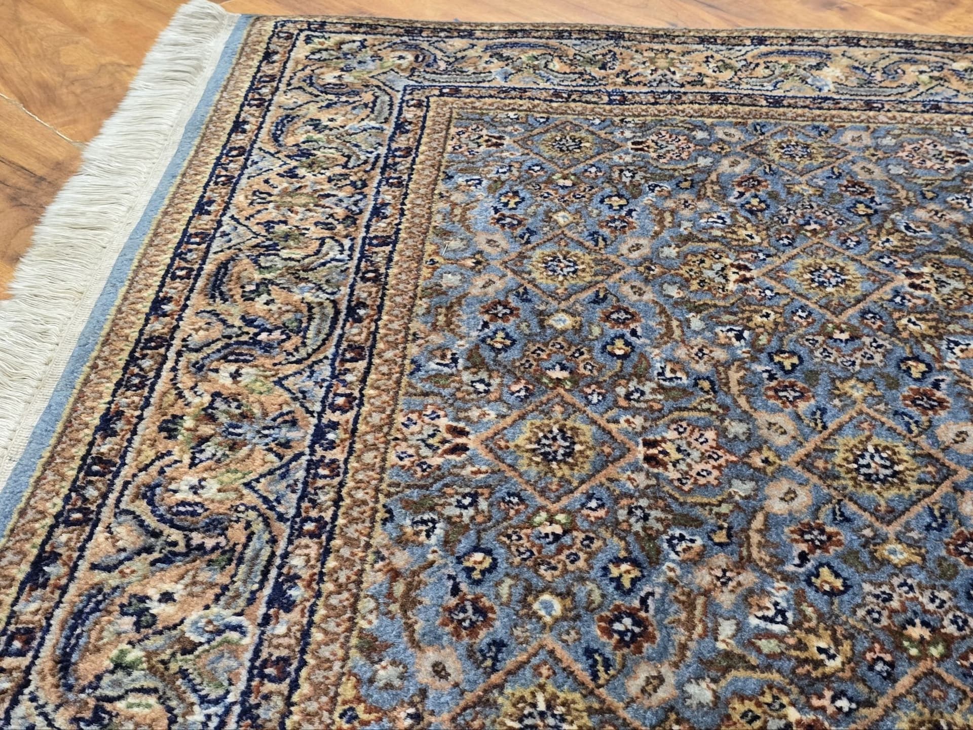 Rug Indo Herati, 100x112 cm, blue, wool, India - 396694