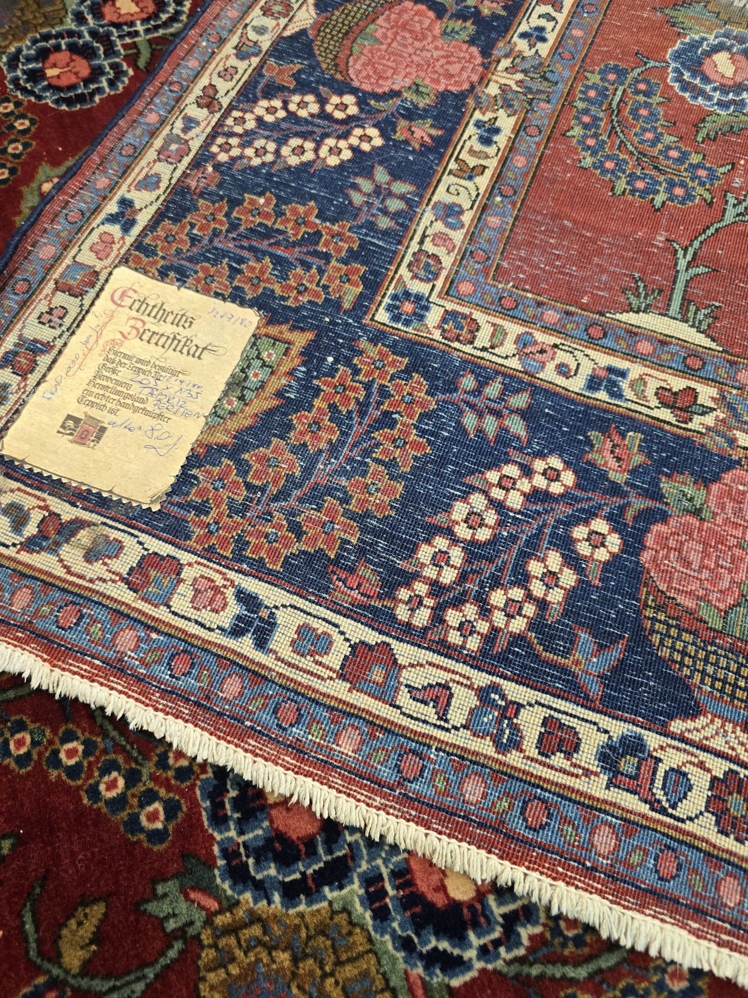 Dywan perski Tabriz, 135x205 cm, czerwony, wełna, Iran, lata 40. - 396726