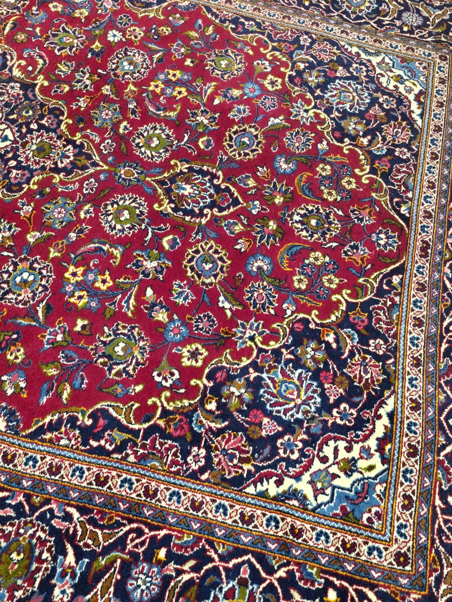 Dywan Keshan, 200x300 cm, czerwony, wełna, Iran, lata 60. - 396732