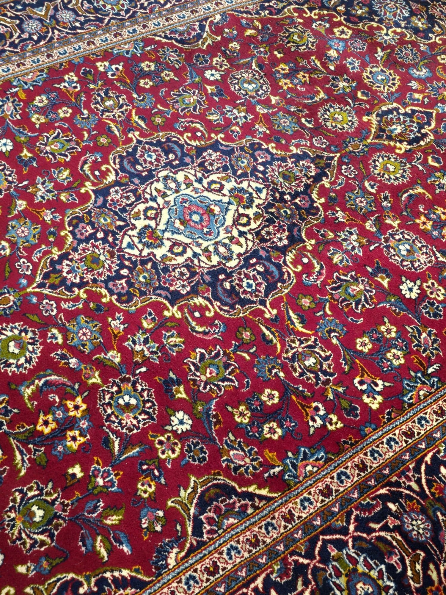 Dywan Keshan, 200x300 cm, czerwony, wełna, Iran, lata 60. - 396731