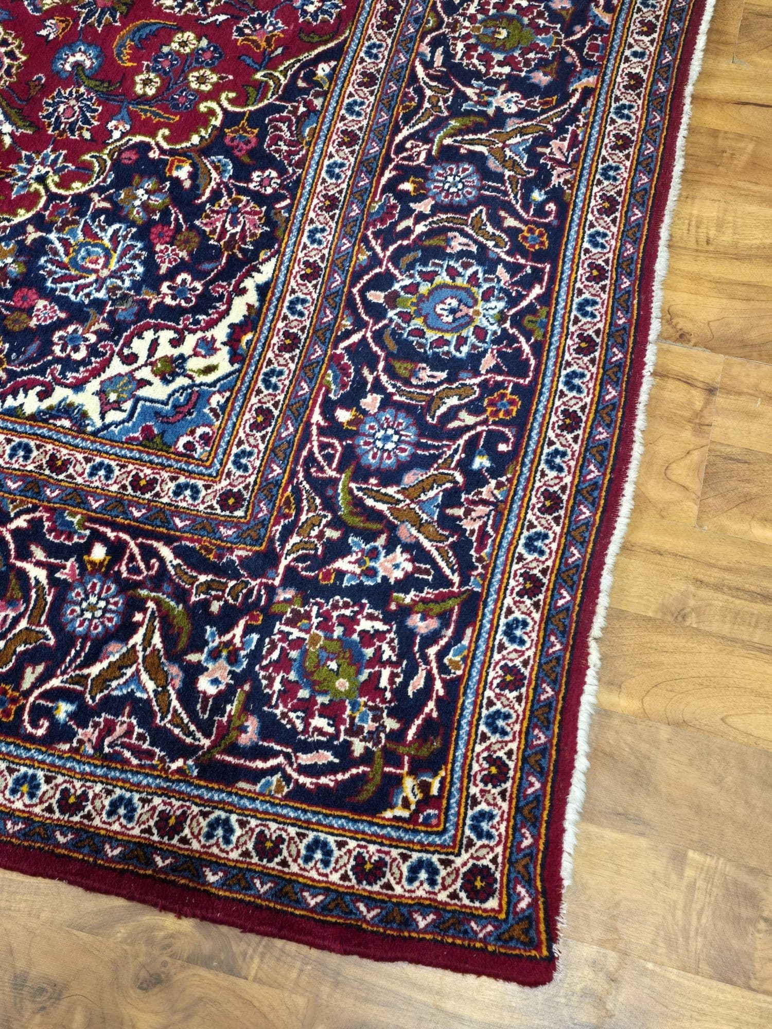 Dywan Keshan, 200x300 cm, czerwony, wełna, Iran, lata 60. - 396734