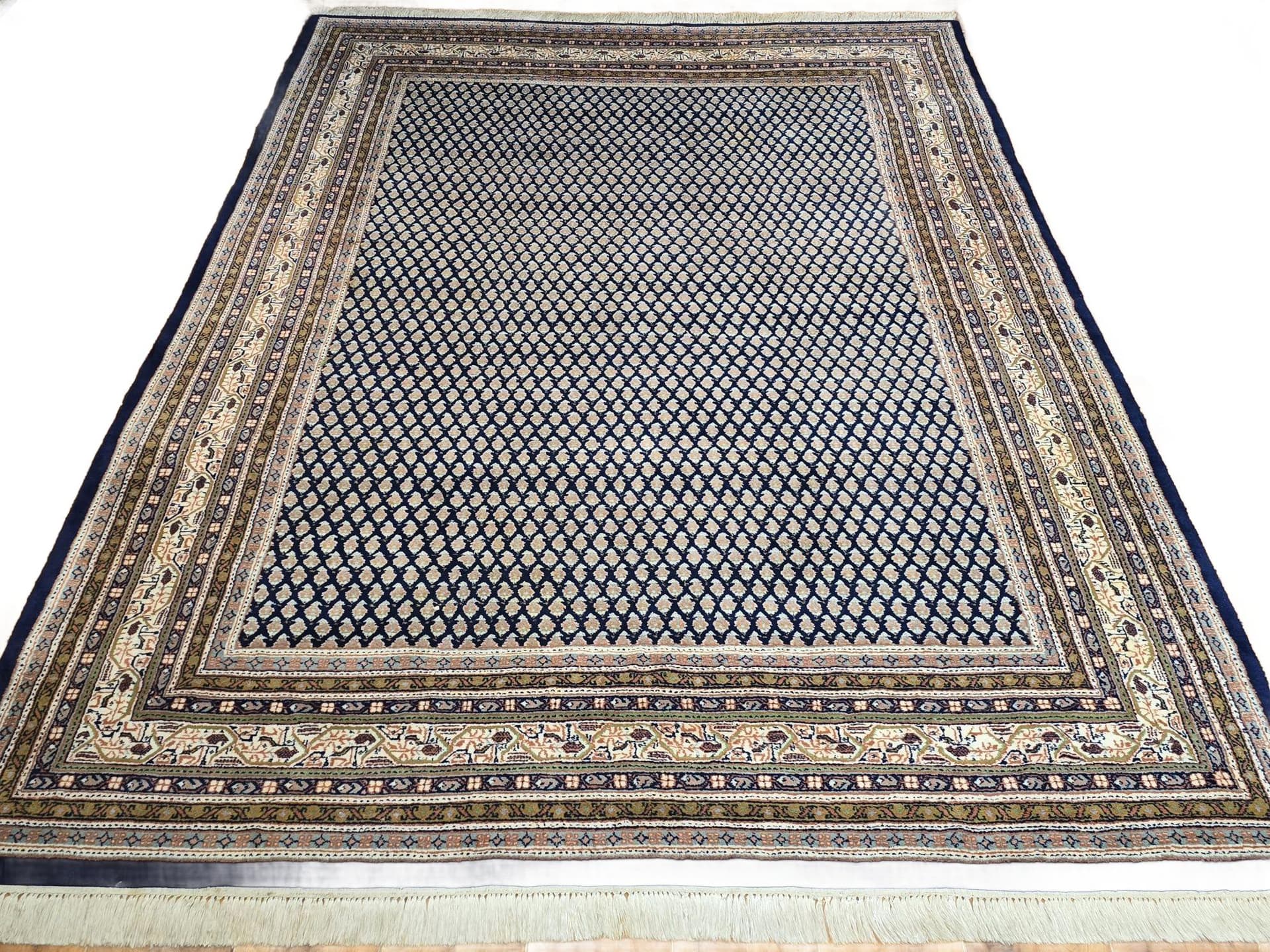 Rug Indo Mir, 200x300 cm, blue beige green orange, wool, India