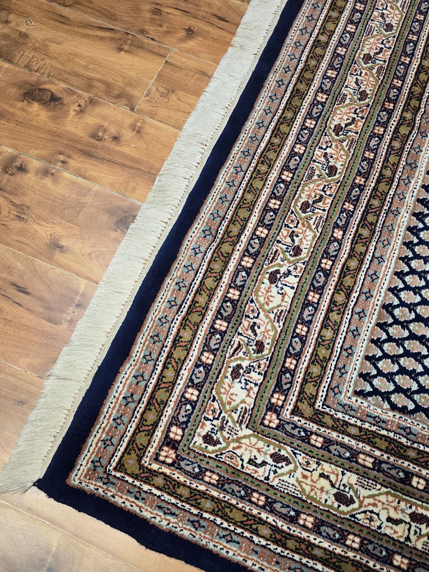 Rug Indo Mir, 200x300 cm, blue beige green orange, wool, India - 396753