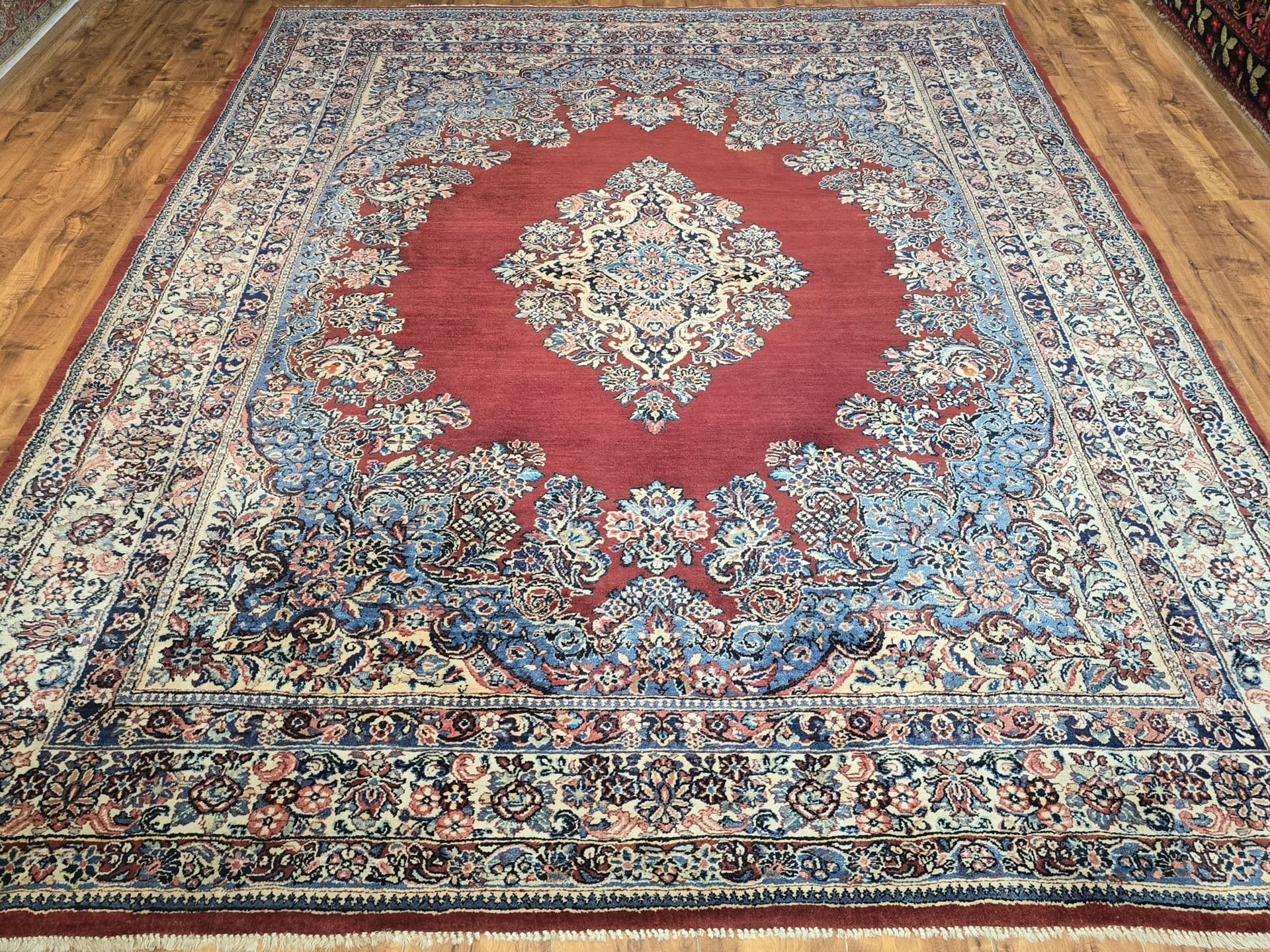Dywan Sarough Mahal 245x310 cm, czerwony, wełna, Iran, początek XX w. - 396765