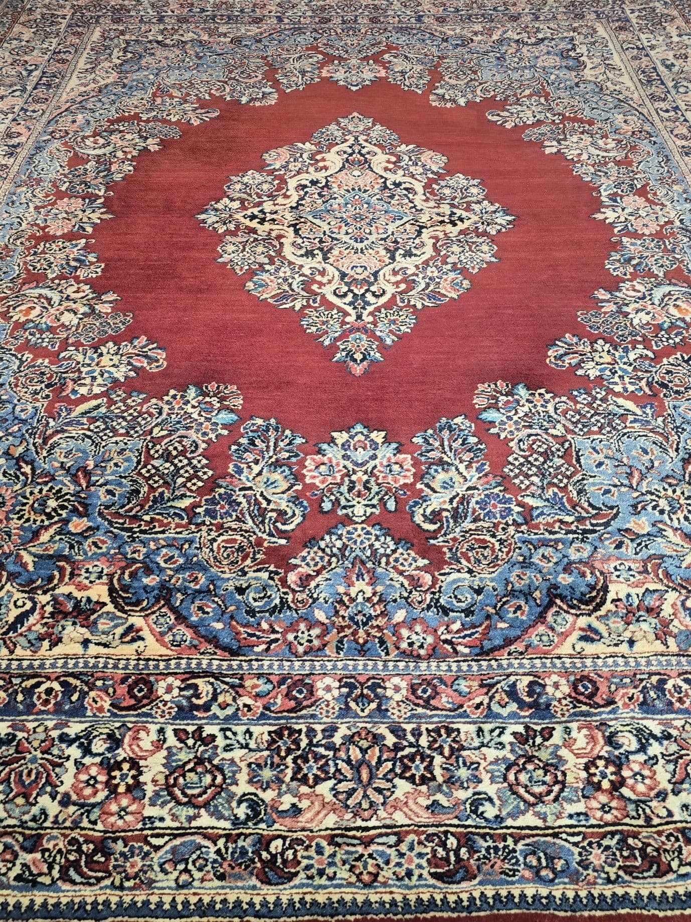 Dywan Sarough Mahal 245x310 cm, czerwony, wełna, Iran, początek XX w. - 396758