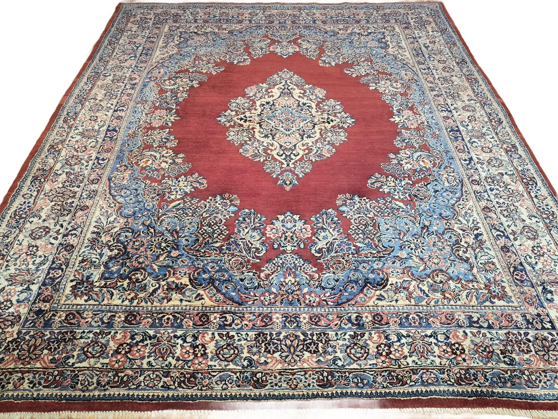 Dywan Sarough Mahal 245x310 cm, czerwony, wełna, Iran, początek XX w.