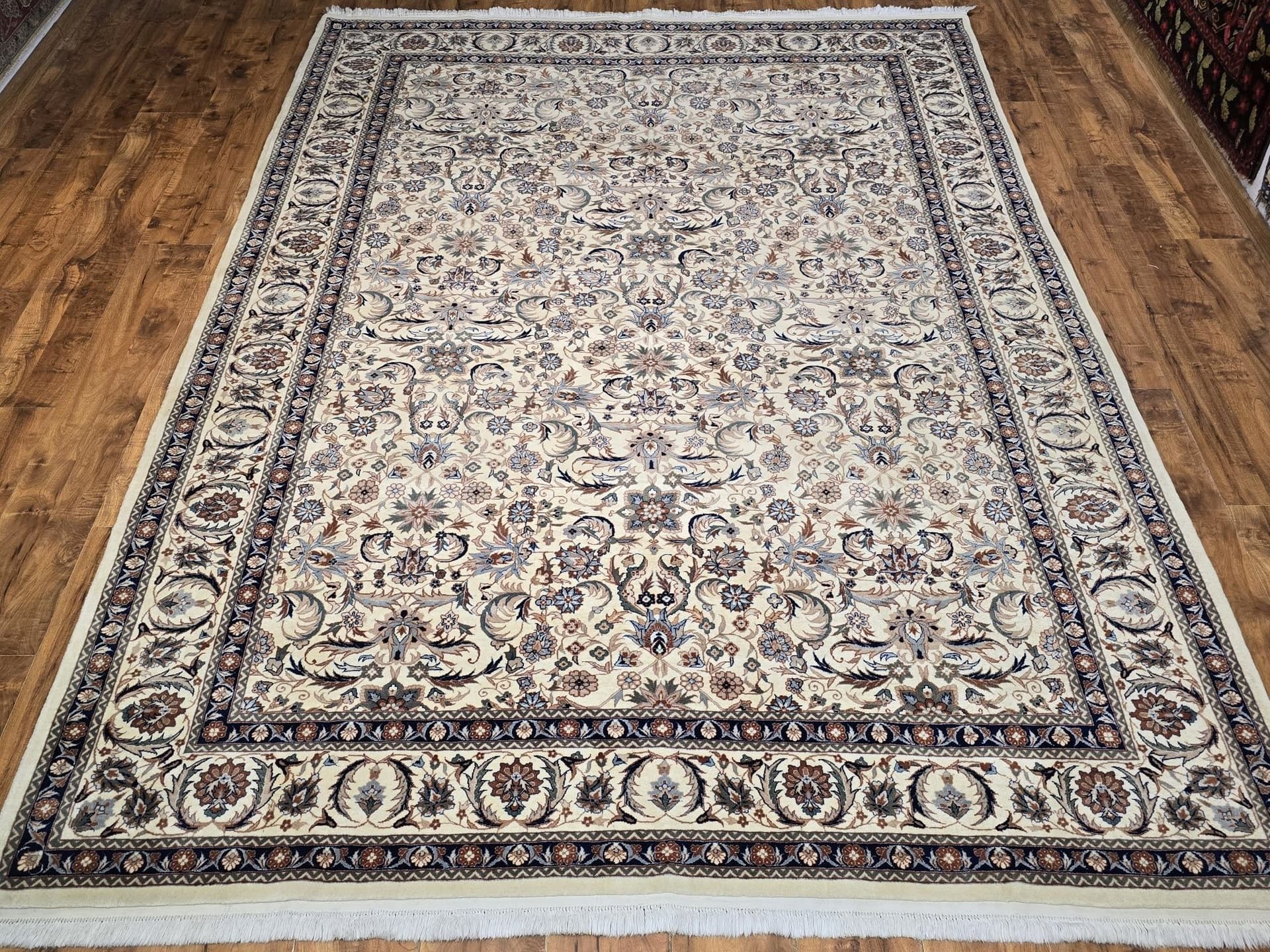 Dywan Isfahan 220x305 cm, kremowy, wełna, Iran - 396793