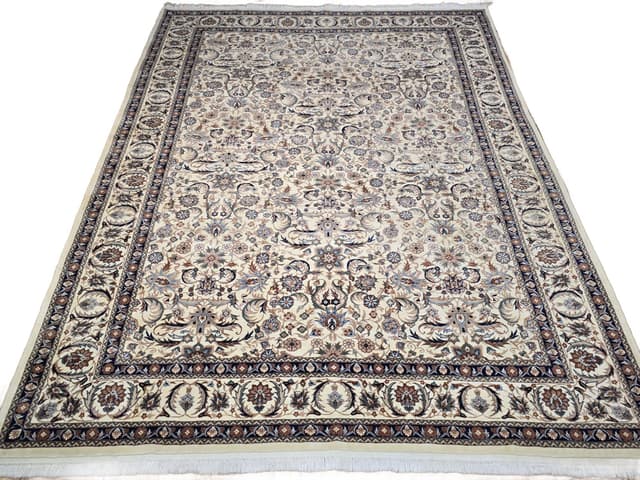 Dywan Isfahan 220x305 cm, kremowy, wełna, Iran - WYMIARY