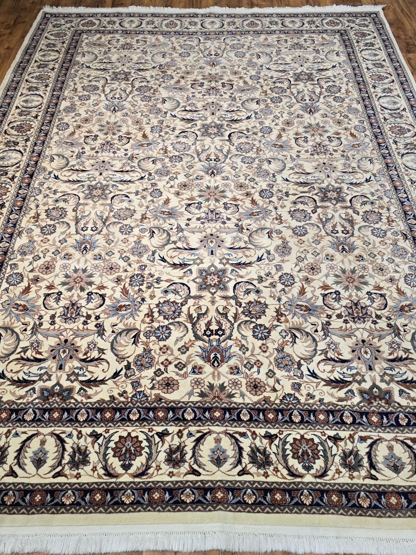 Dywan Isfahan 220x305 cm, kremowy, wełna, Iran - 396786