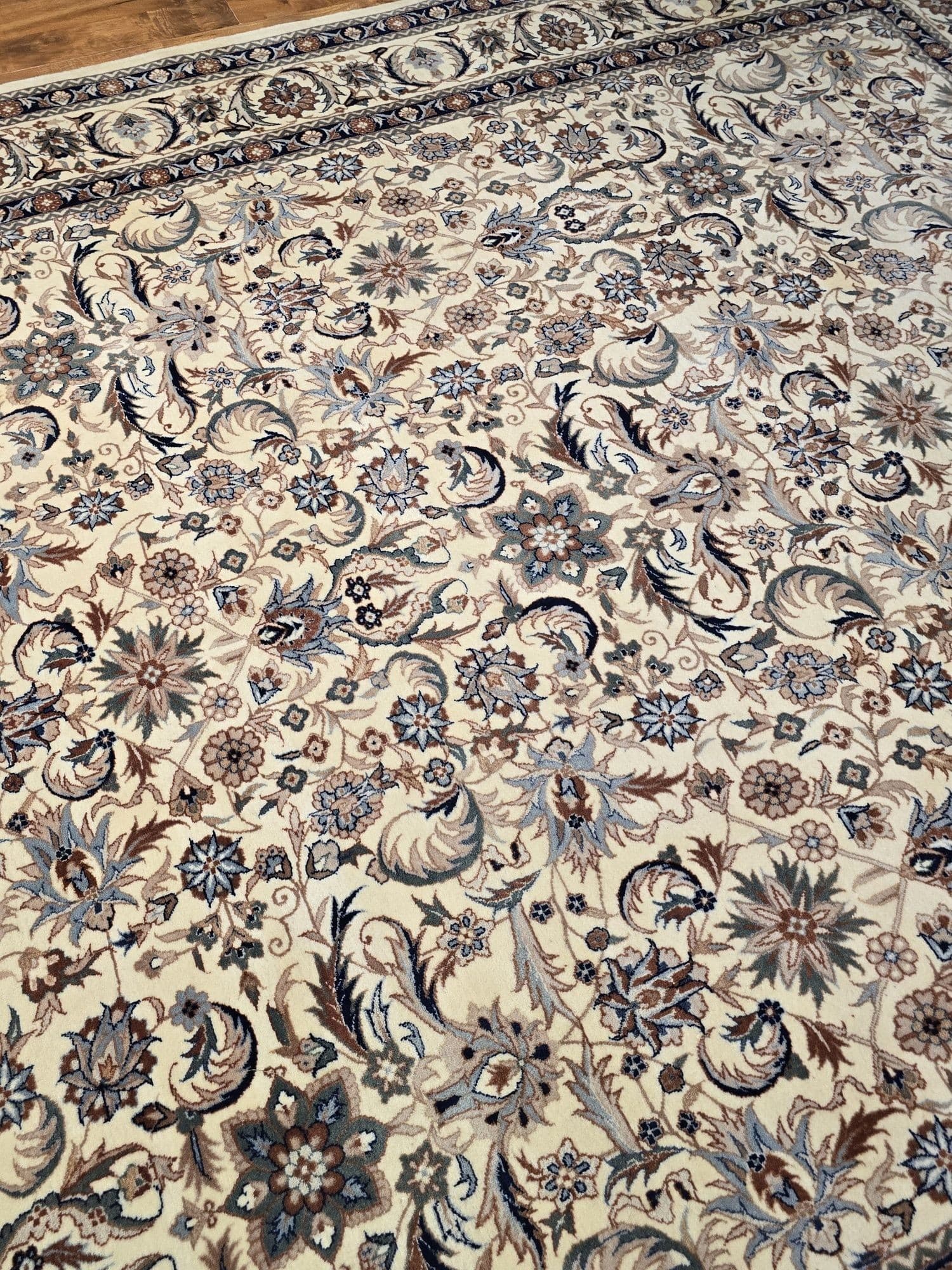 Dywan Isfahan 220x305 cm, kremowy, wełna, Iran - 396791