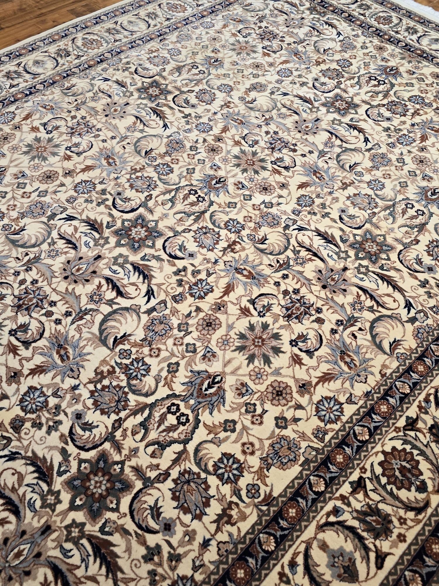 Dywan Isfahan 220x305 cm, kremowy, wełna, Iran - 396788