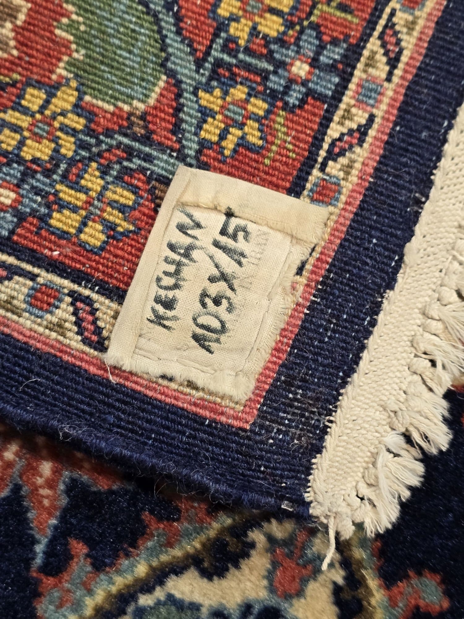 Dywan Keshan 103x155 cm, niebieski, wełna, Iran, lata 70. - 396837