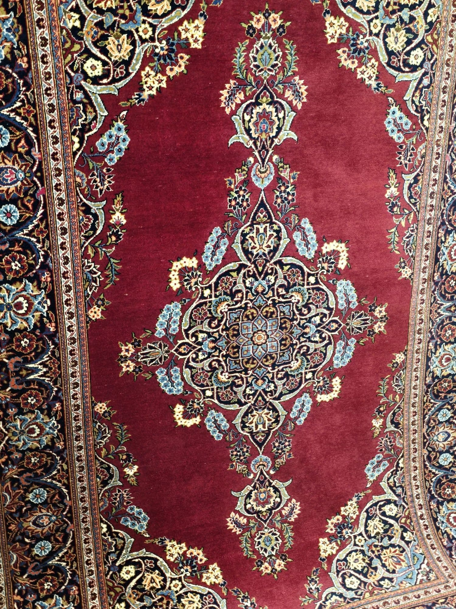 Dywan Keshan Shah Abbasi 205x135 cm, czerwony, wełna, Iran, XIX w. - 396904