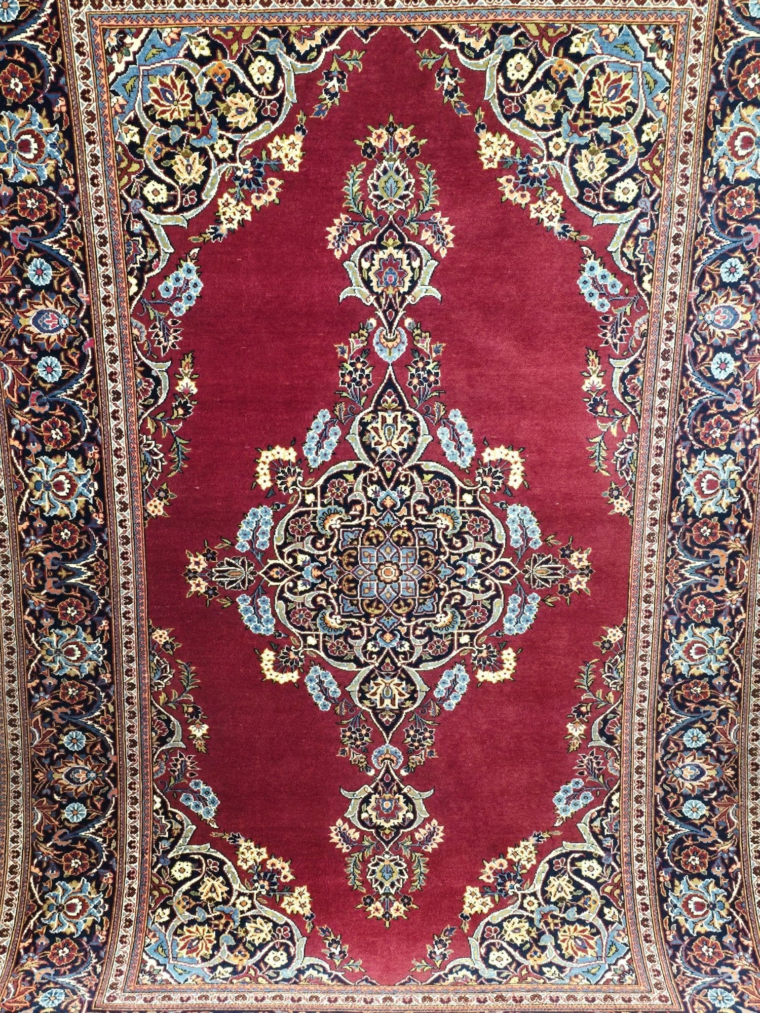 Dywan Keshan Shah Abbasi 205x135 cm, czerwony, wełna, Iran, XIX w. - 396908