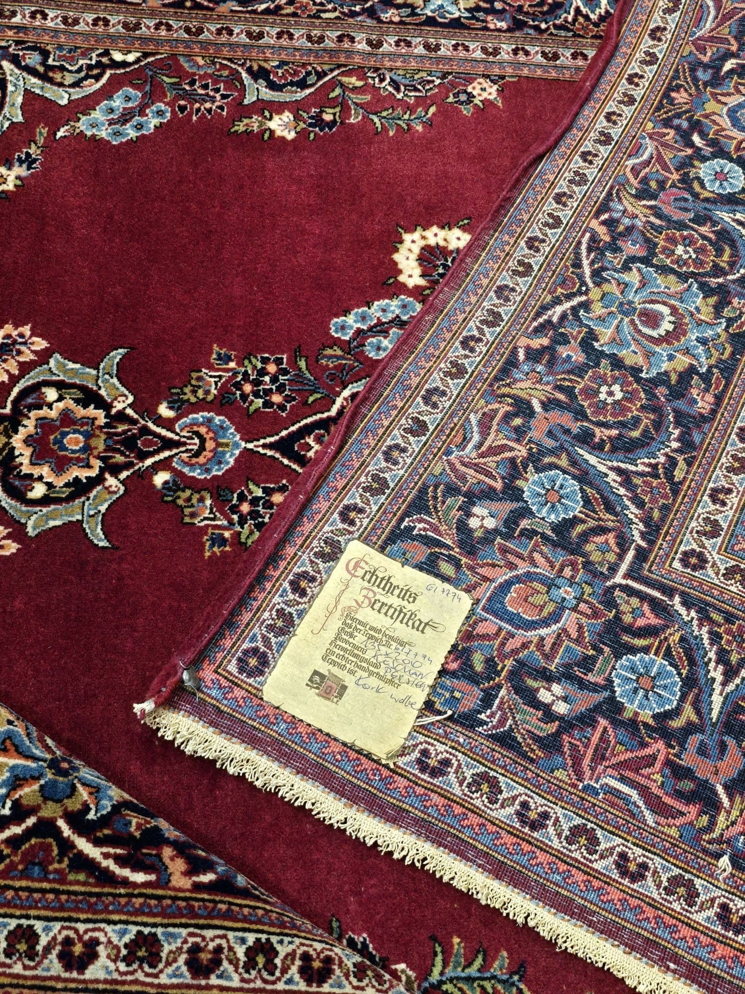 Dywan Keshan Shah Abbasi 205x135 cm, czerwony, wełna, Iran, XIX w. - 396905