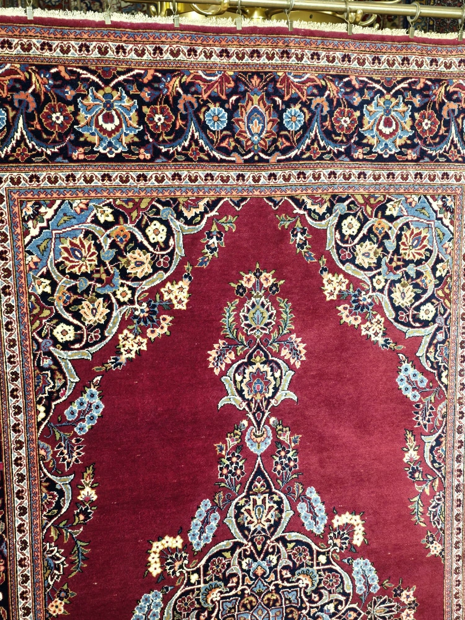 Dywan Keshan Shah Abbasi 205x135 cm, czerwony, wełna, Iran, XIX w. - 396903