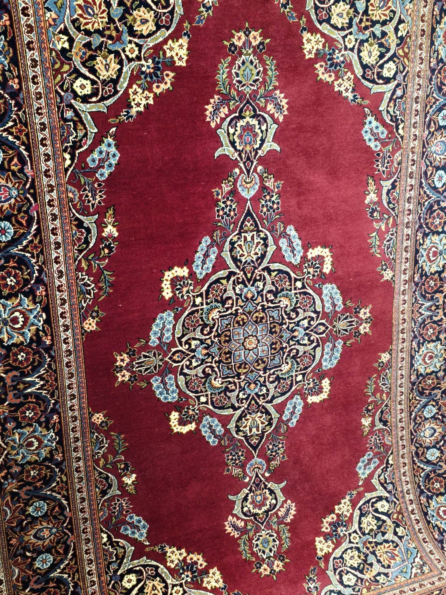 Dywan Keshan Shah Abbasi 205x135 cm, czerwony, wełna, Iran, XIX w. - 396902
