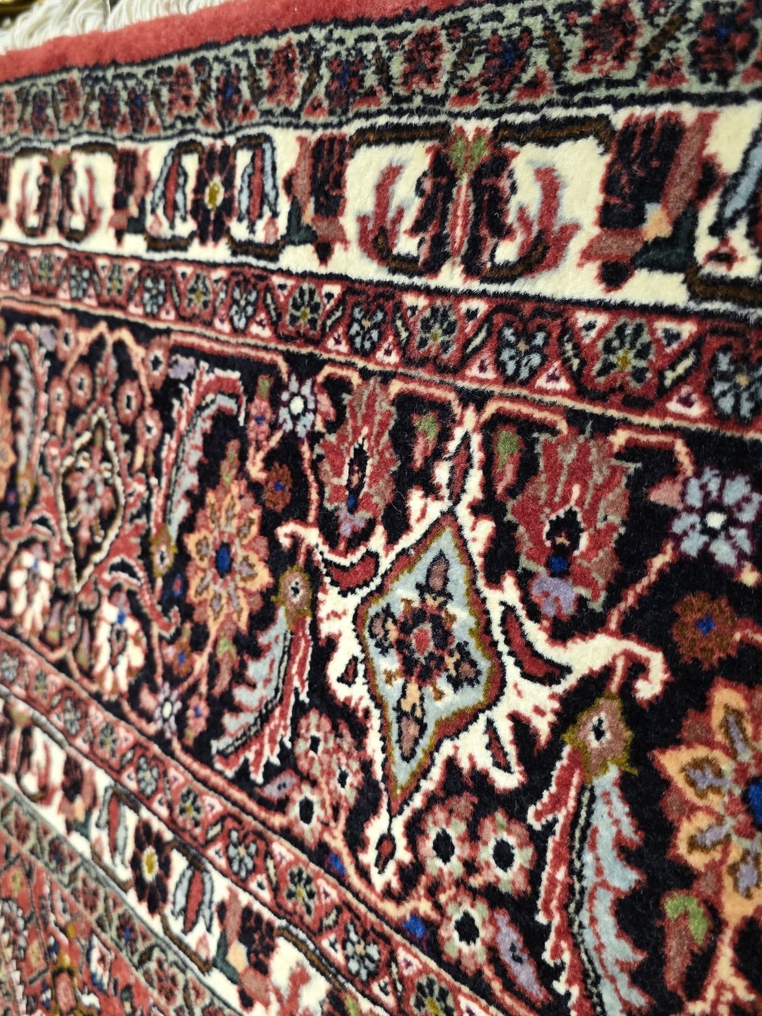 Dywan Bidjar 200x300 cm, czerwony kremowy niebieski, wełna, Iran - 396924