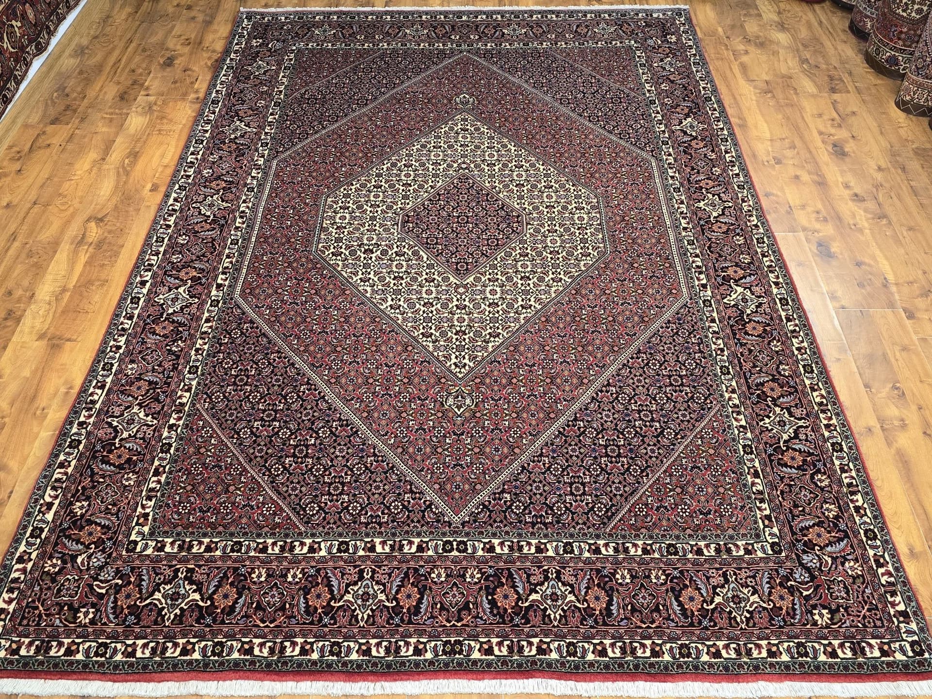 Dywan Bidjar 200x300 cm, czerwony kremowy niebieski, wełna, Iran - 396922