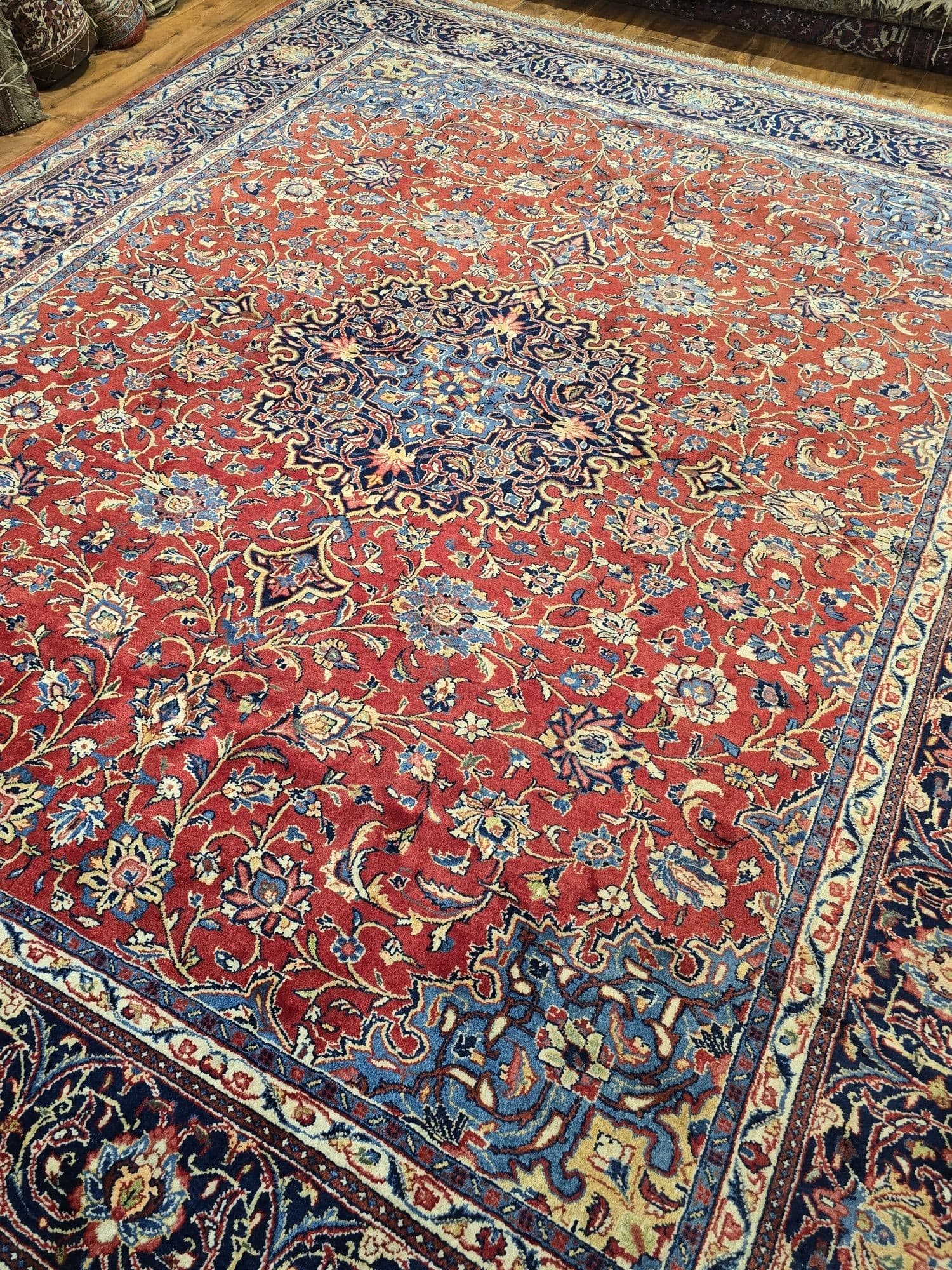 Dywan Sarough Mahal, 255x310 cm, czerwony, wełna, Iran, początek XX w. - 396993