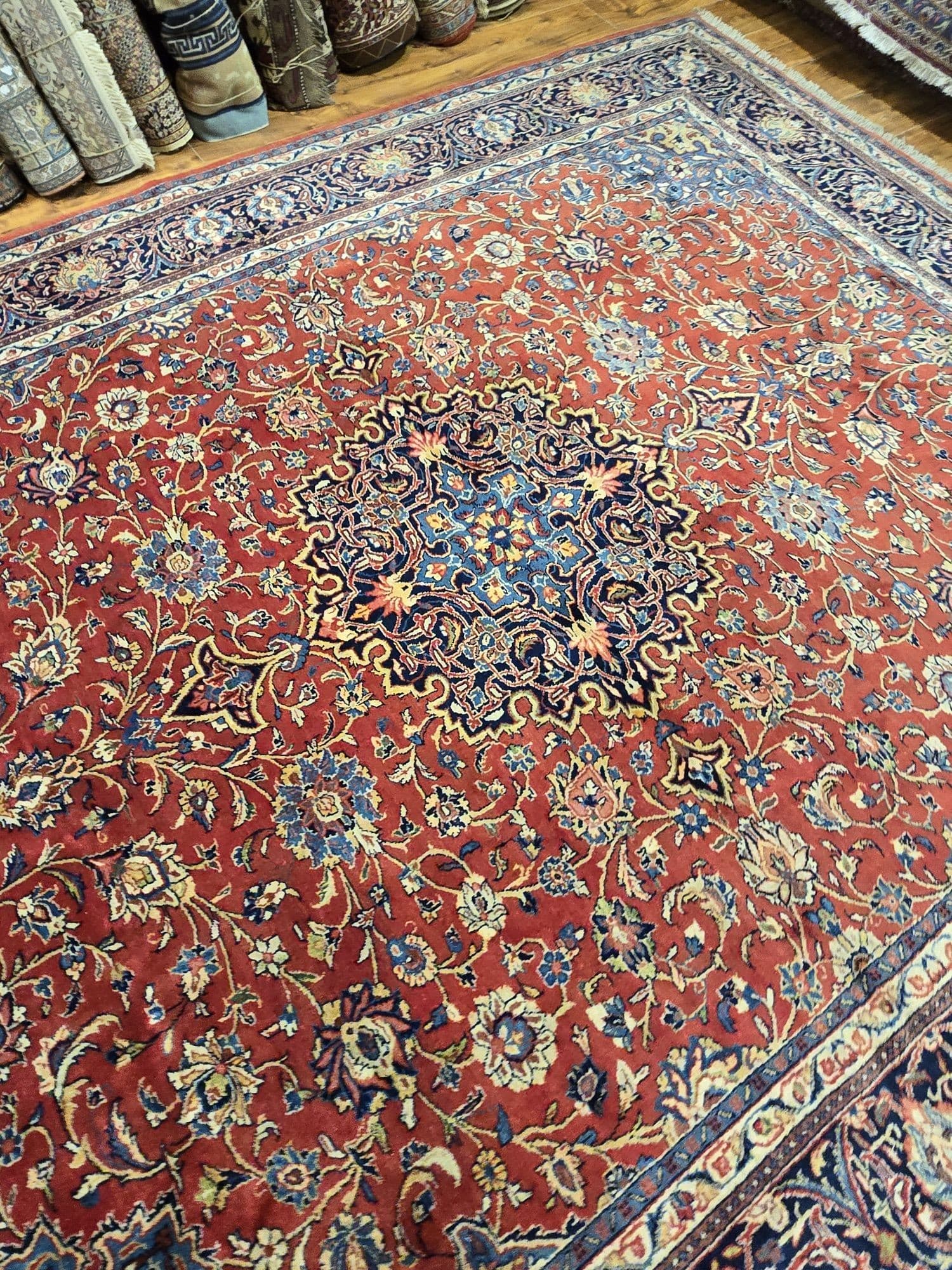 Dywan Sarough Mahal, 255x310 cm, czerwony, wełna, Iran, początek XX w. - 396994