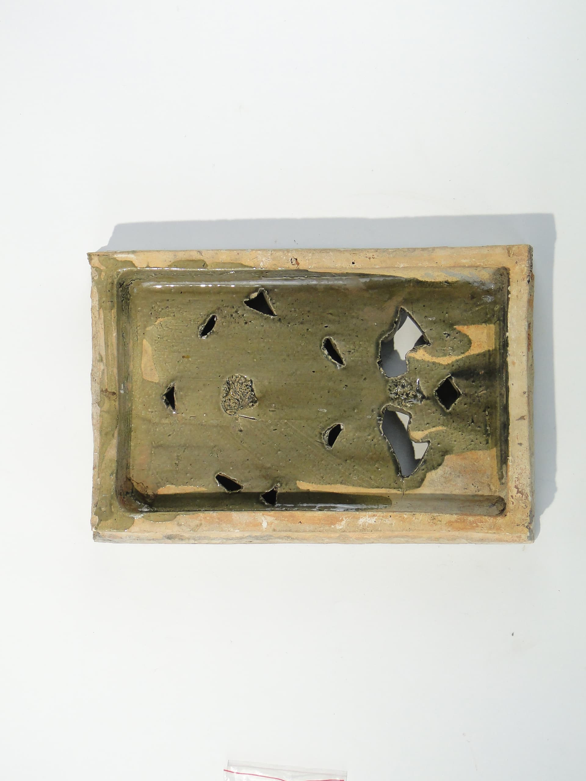 Art Nouveau Ventilation Tile, dove grey, ceramic, Europe, c. 1900 - 397155