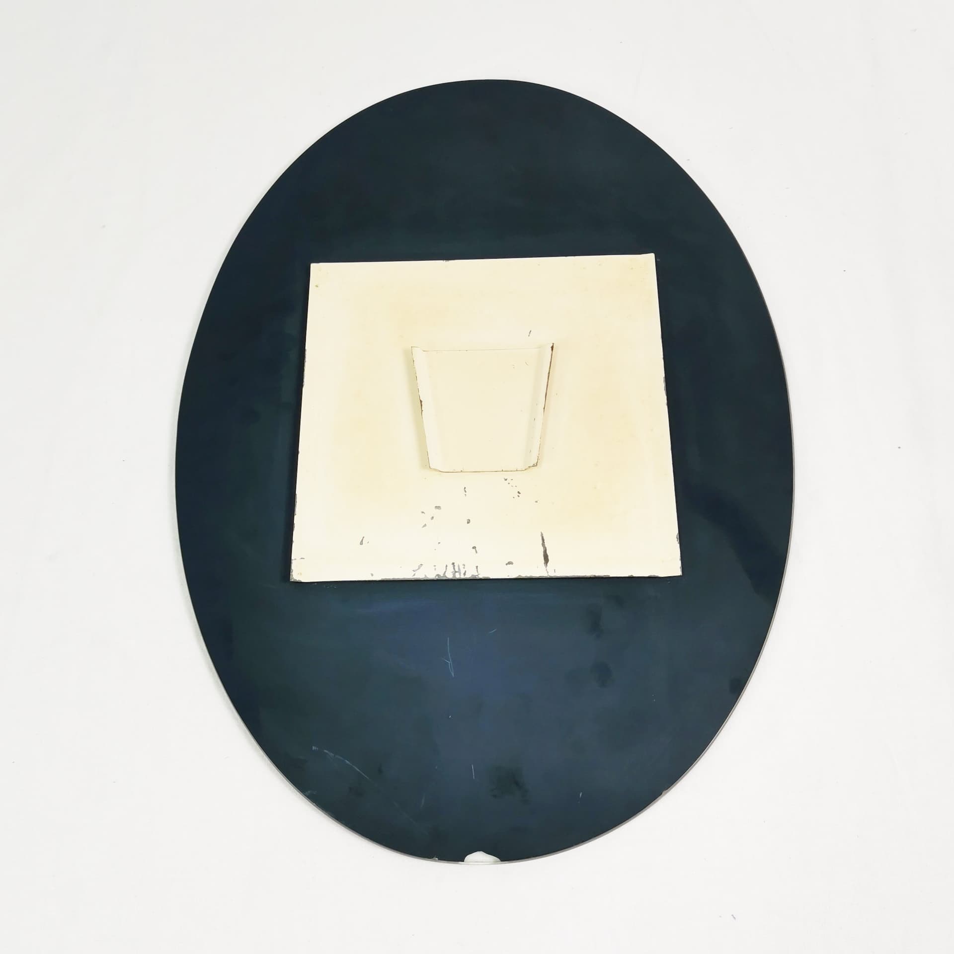 Wall mirror, beige brown ceramic, Pan Keramik, Germany, 1970s - 397209