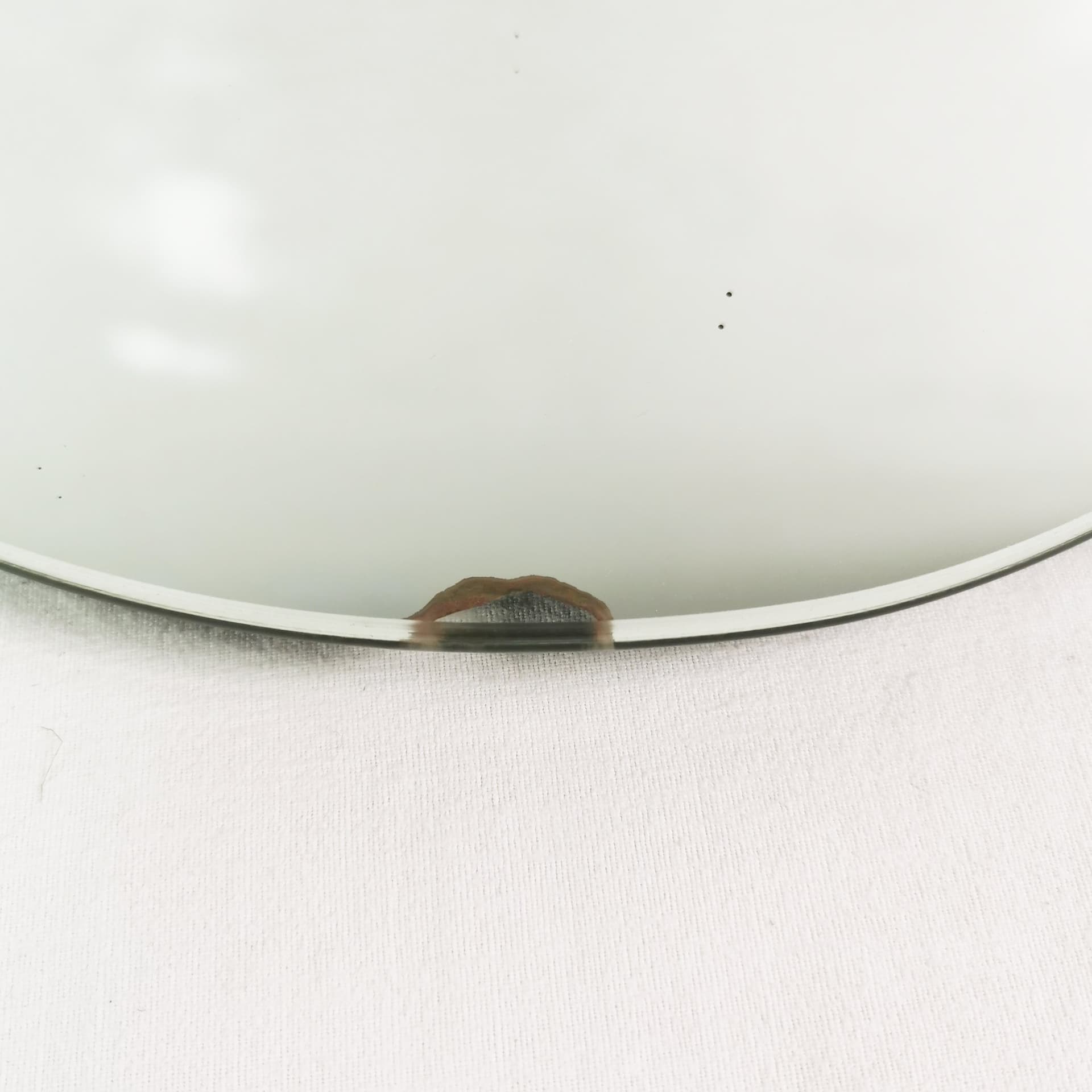 Wall mirror, beige brown ceramic, Pan Keramik, Germany, 1970s - 397208