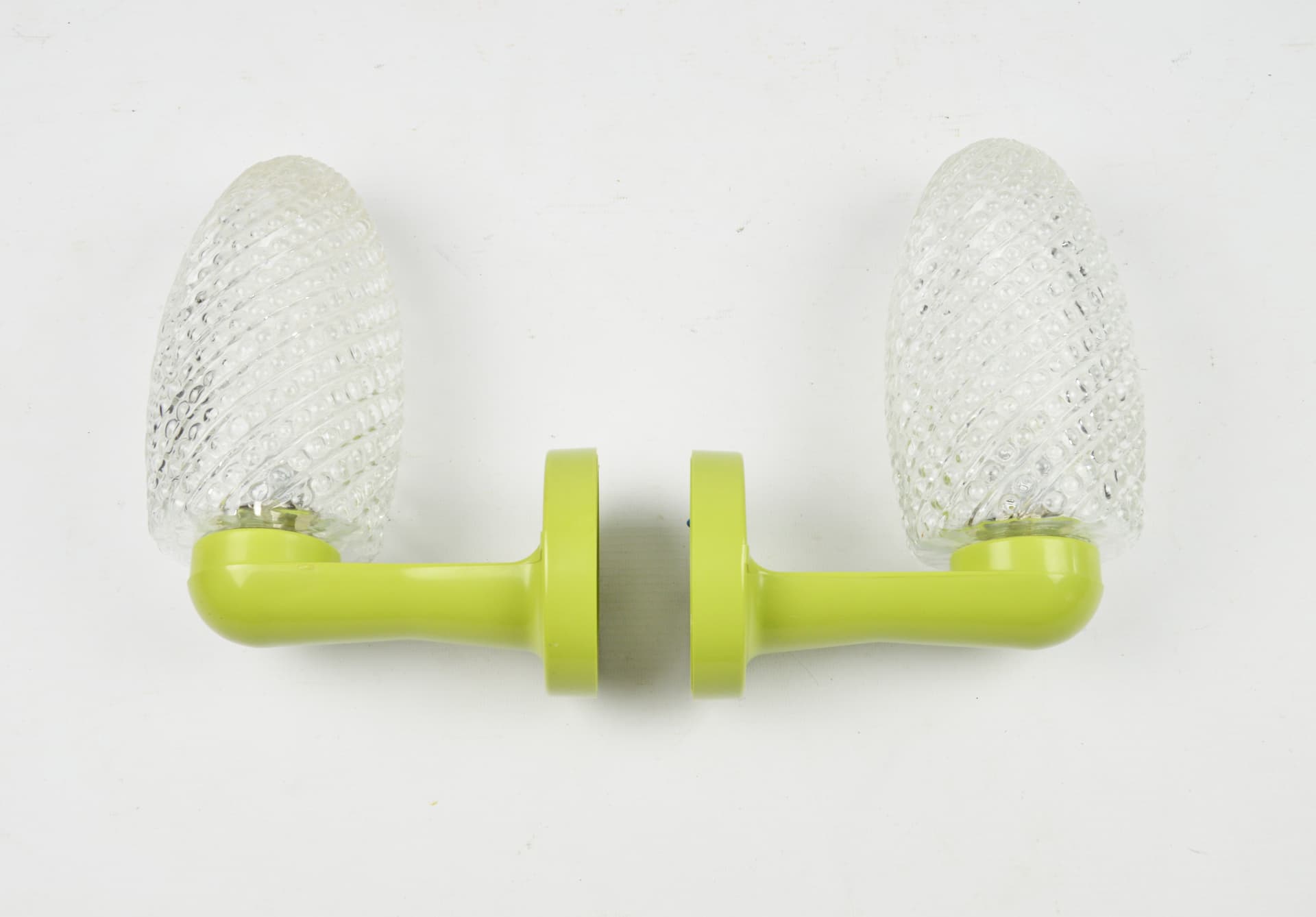 Pair of wall sconces Space Age, green acrylic, glass, Germany, 1980s. - 397521