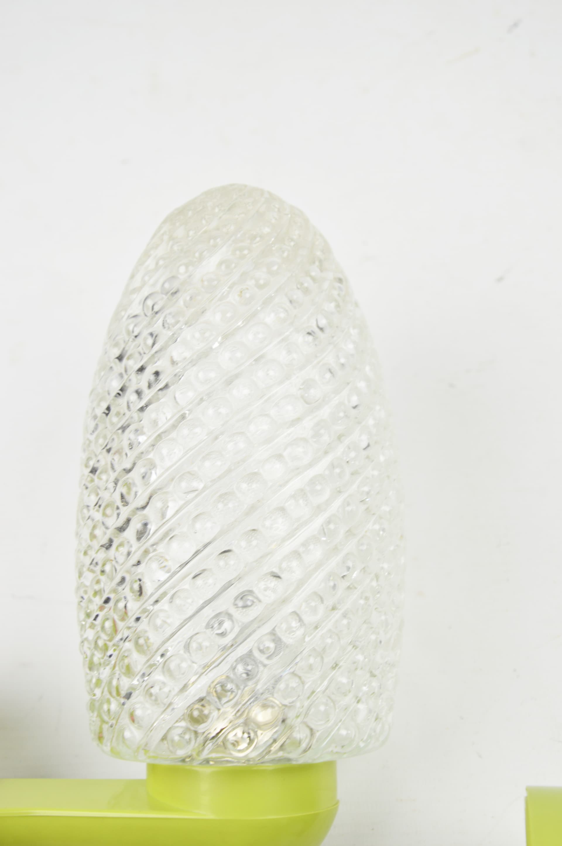 Pair of wall sconces Space Age, green acrylic, glass, Germany, 1980s. - 397524