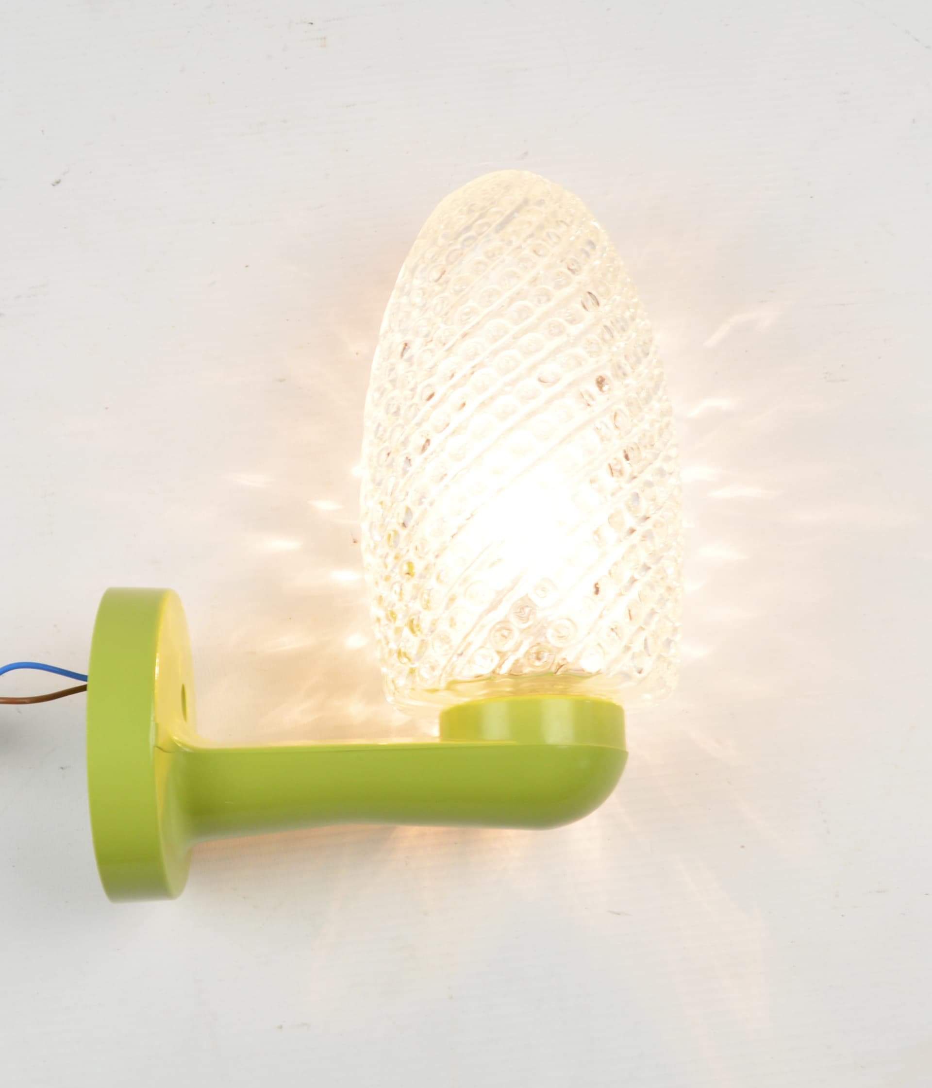 Pair of wall sconces Space Age, green acrylic, glass, Germany, 1980s. - 397518