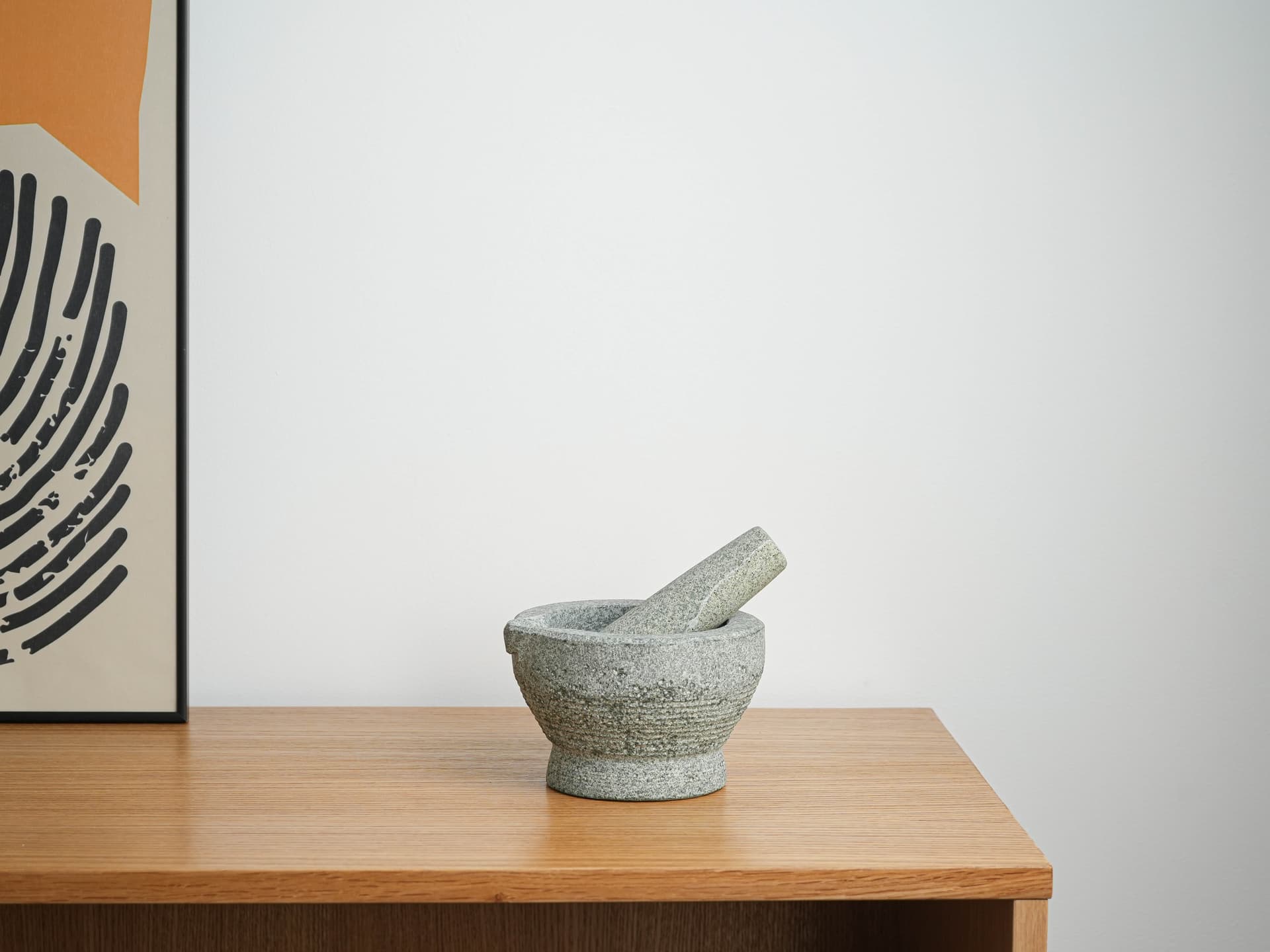Mortar, grey stone, Denmark, 1970s. - 397620