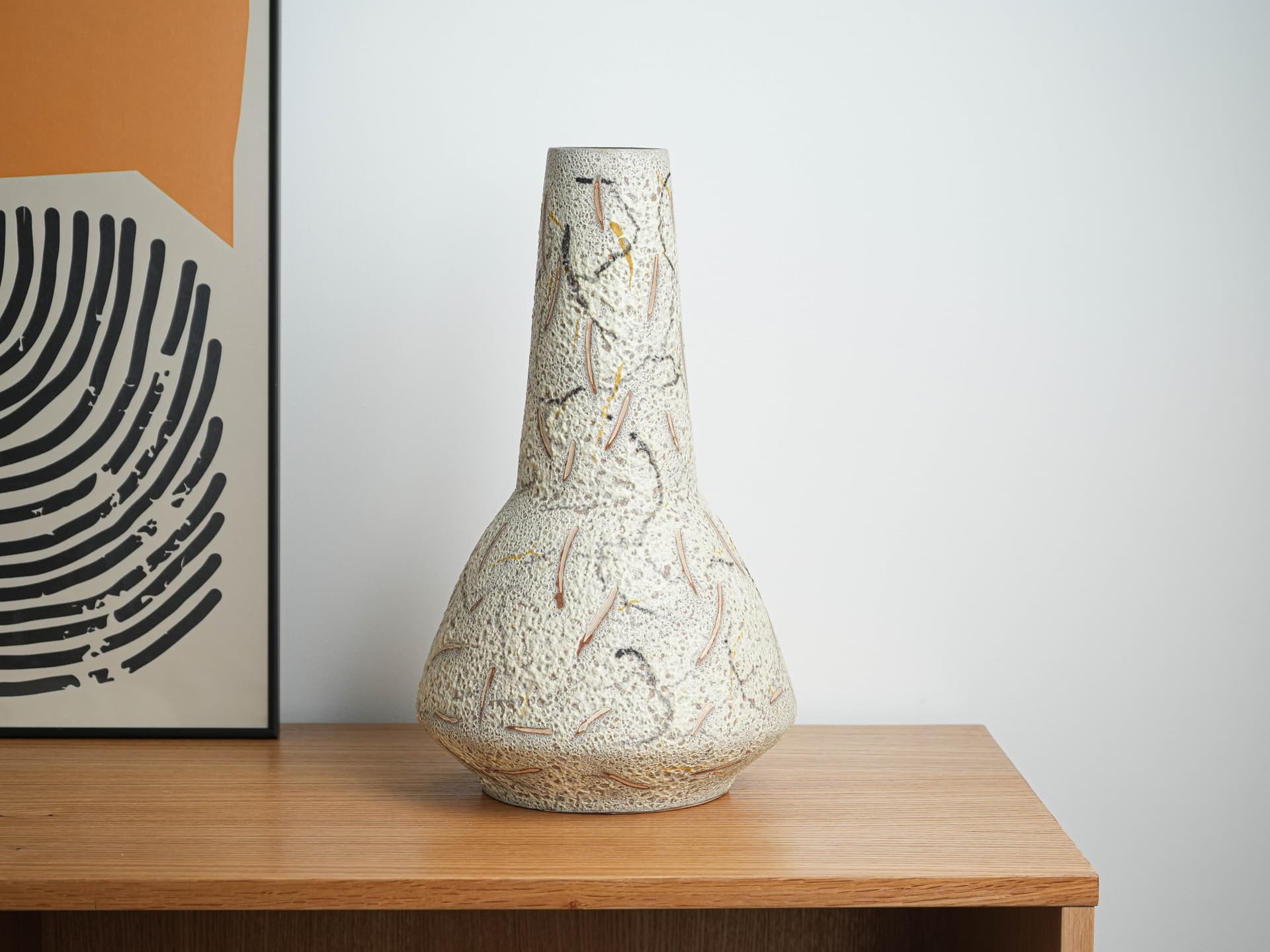 Vase studio pottery, grey ceramic, Denmark, 1970s. - 397671