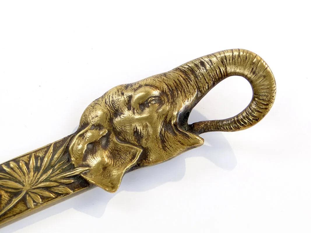 Gilotyna do cygar art déco, brąz złoty, stal chromowana, Austria, lata 20. - 29177