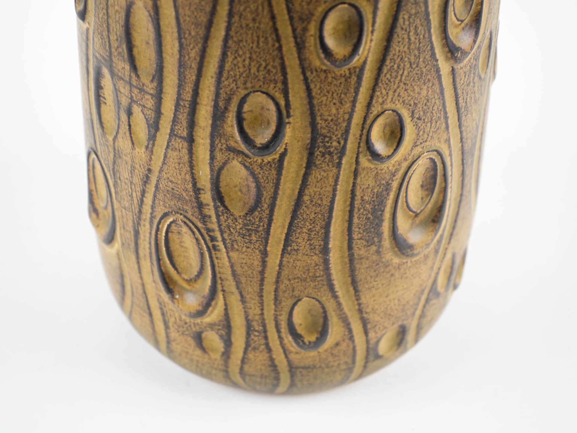 Vase West Germany, brown gold yellow, ceramic, Germany, 1970s. - 397747