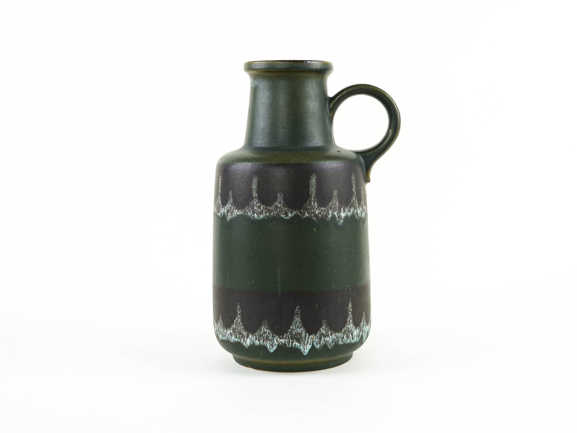 Vase Fat Lava, green, ceramic, Germany, 1970s. - 397784