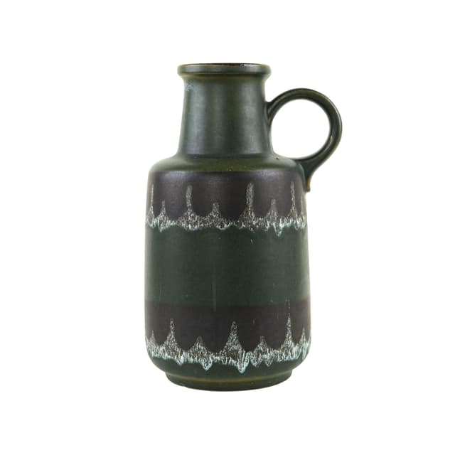 Vase Fat Lava, green, ceramic, Germany, 1970s. - DIMENSION