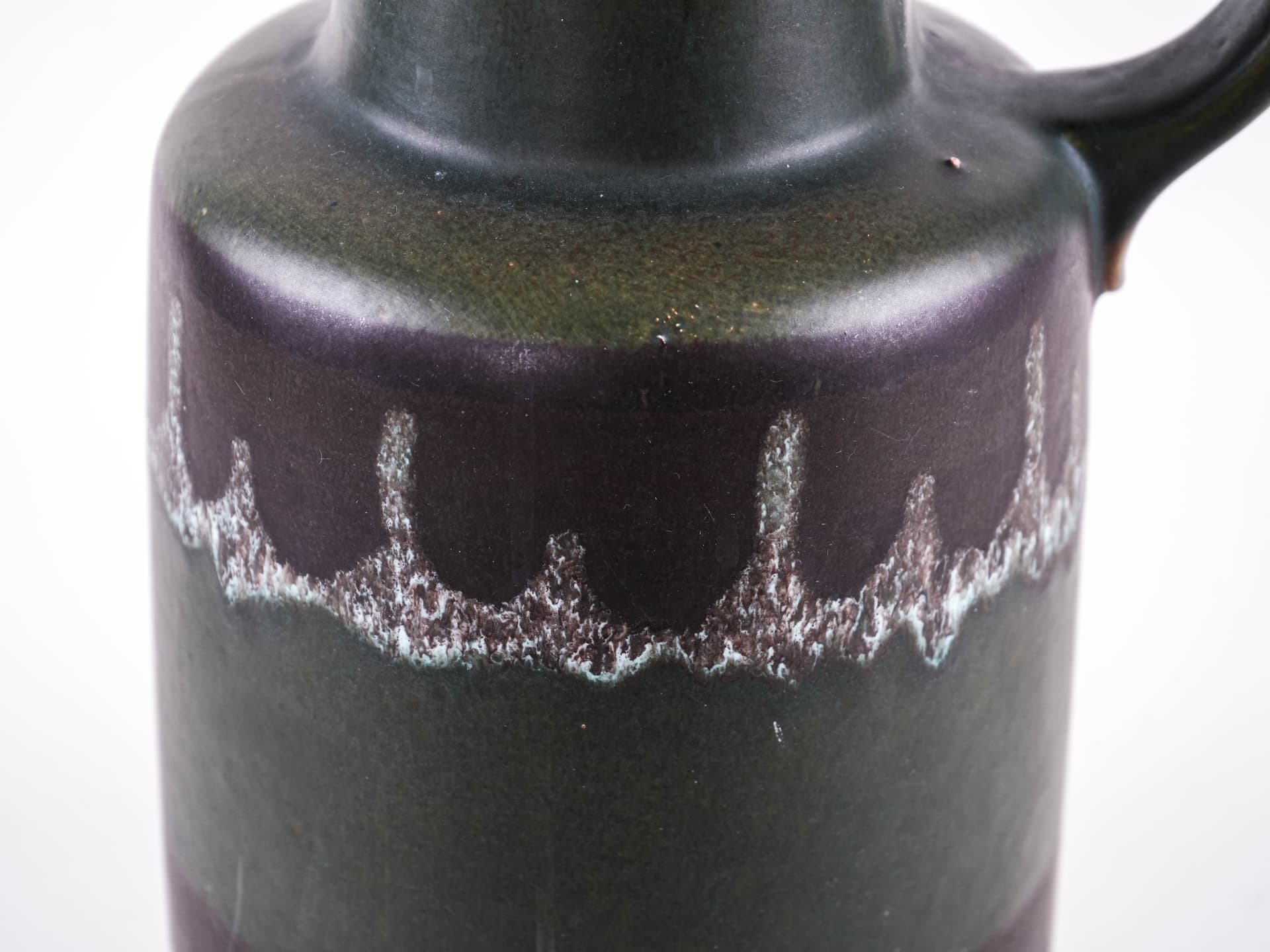 Vase Fat Lava, green, ceramic, Germany, 1970s. - 397792