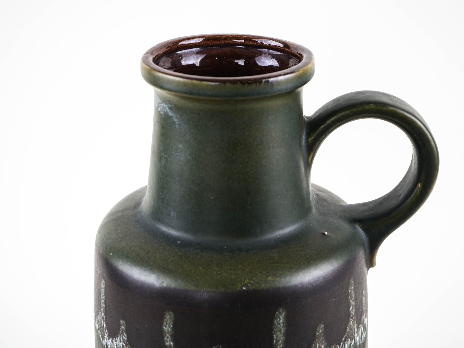 Vase Fat Lava, green, ceramic, Germany, 1970s. - 397785