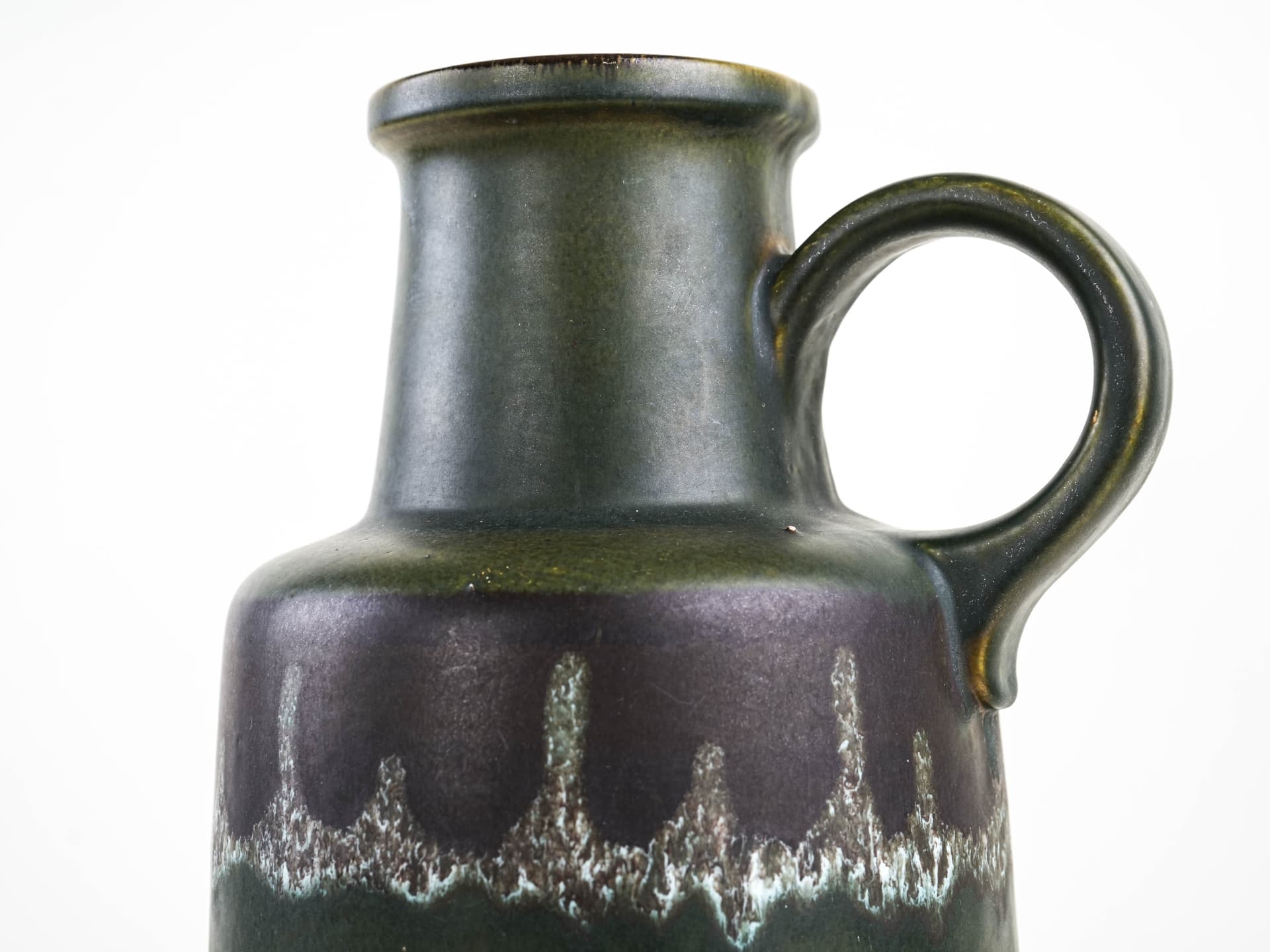 Vase Fat Lava, green, ceramic, Germany, 1970s. - 397790