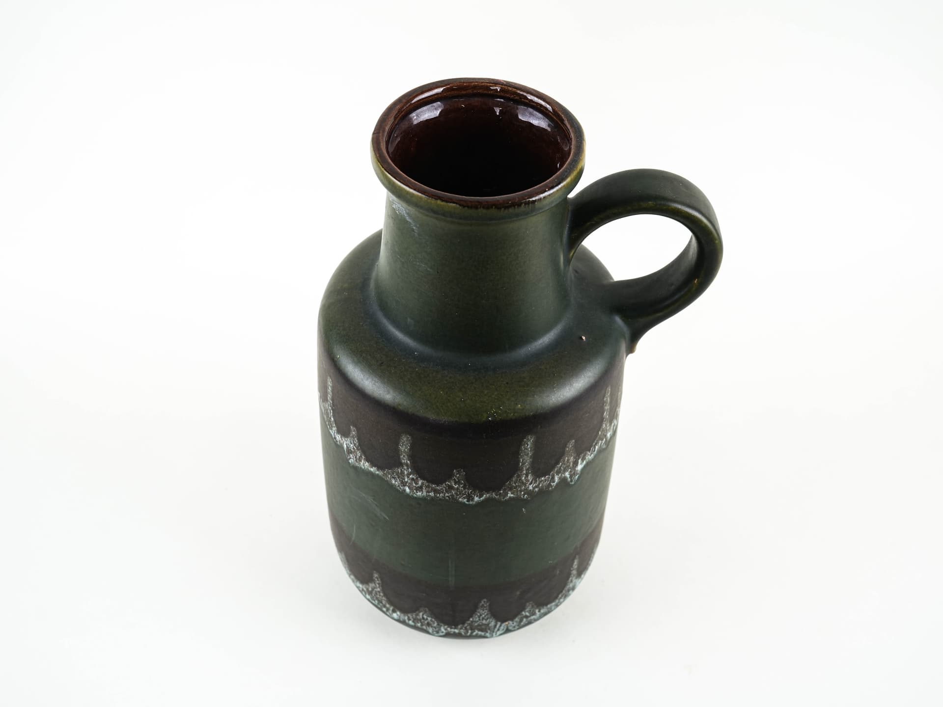 Vase Fat Lava, green, ceramic, Germany, 1970s. - 397788