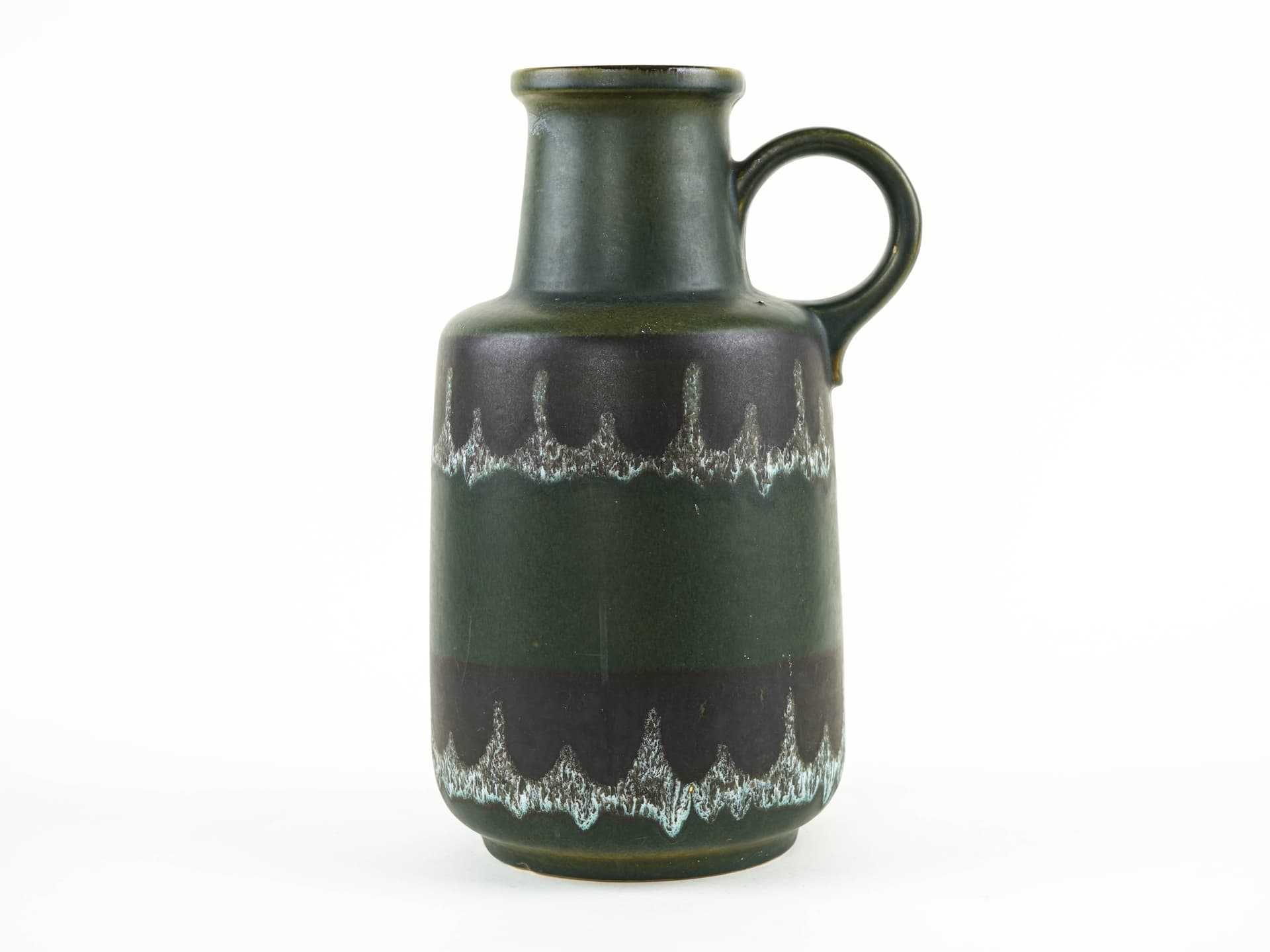 Vase Fat Lava, green, ceramic, Germany, 1970s. - 397786