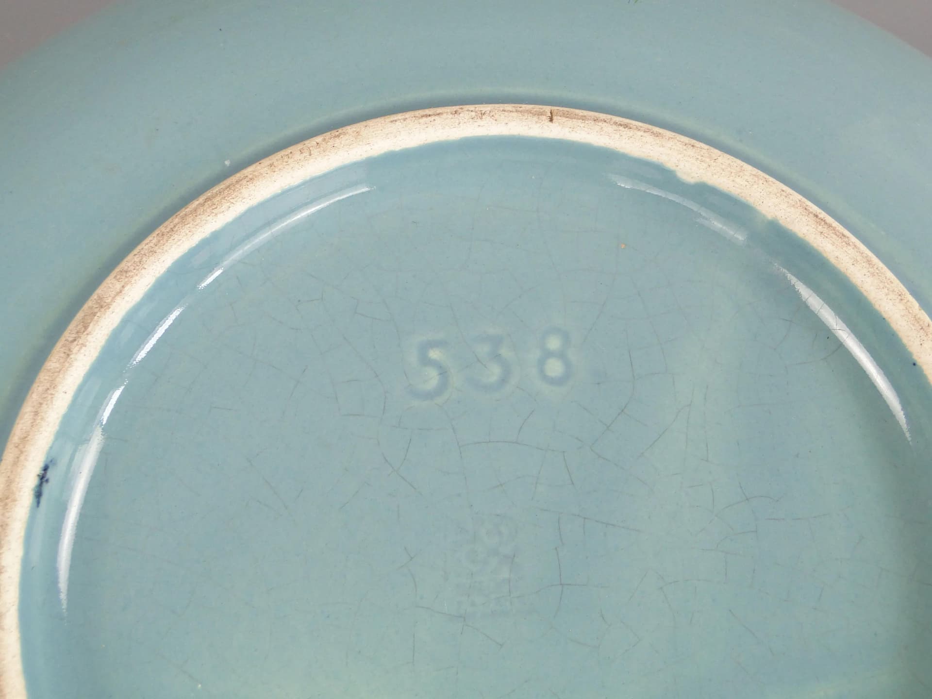 Ikebana Vase Ogródek 538, blue glazed faience, by J. Sowiński, Włocławek, Poland, 1960s - 397802
