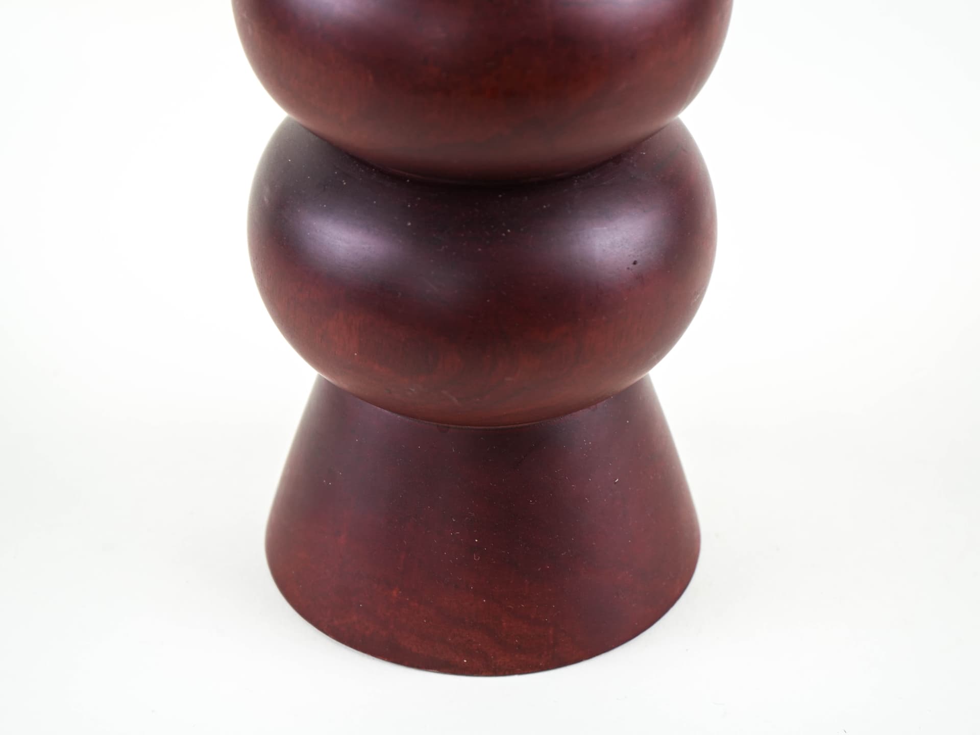 Segmented vase, burgundy wood, Denmark, 1970s. - 397853