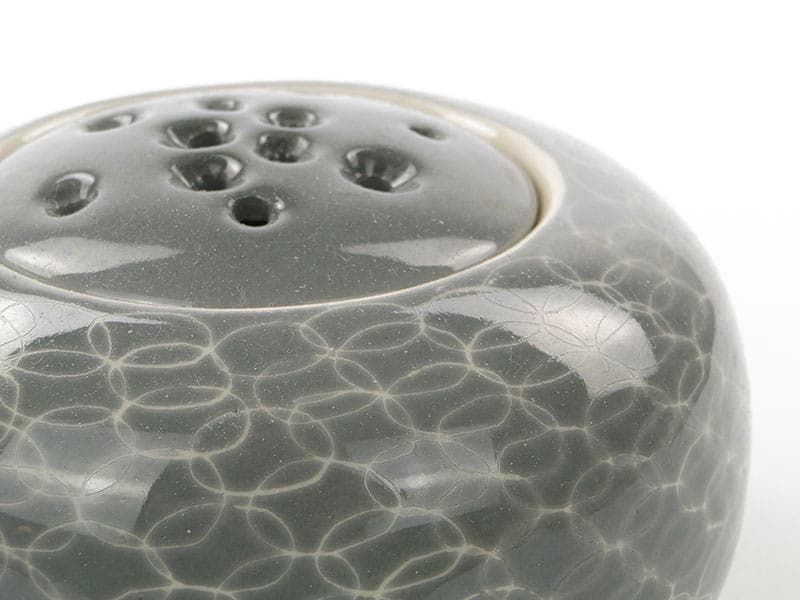 Ikebana vase, grey white, porcelain, Chodzież, Poland, 1960s. - 397901