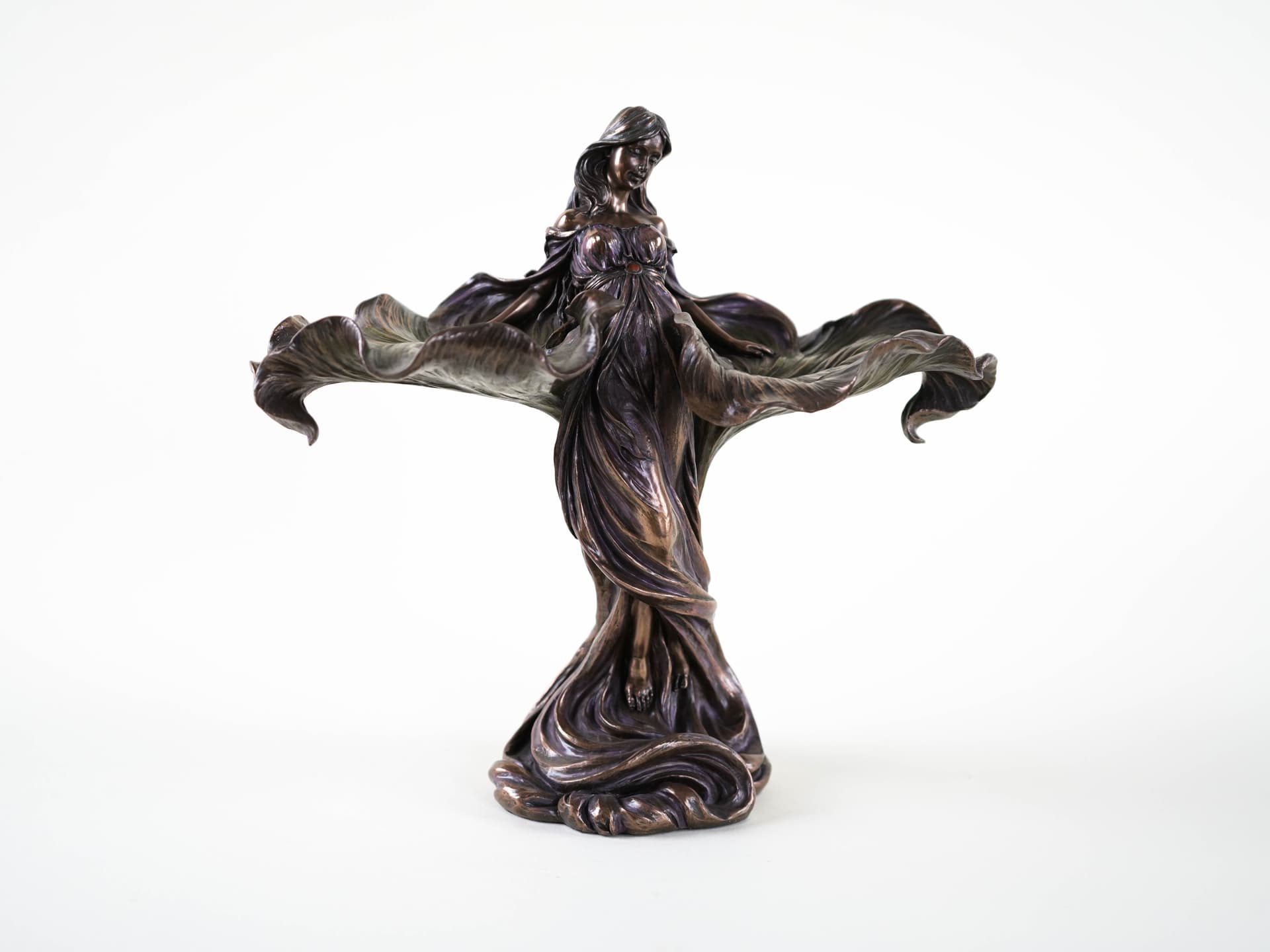 Figurka kobieca, Art Deco, mosiądz brązowy, XIX w. - 398027